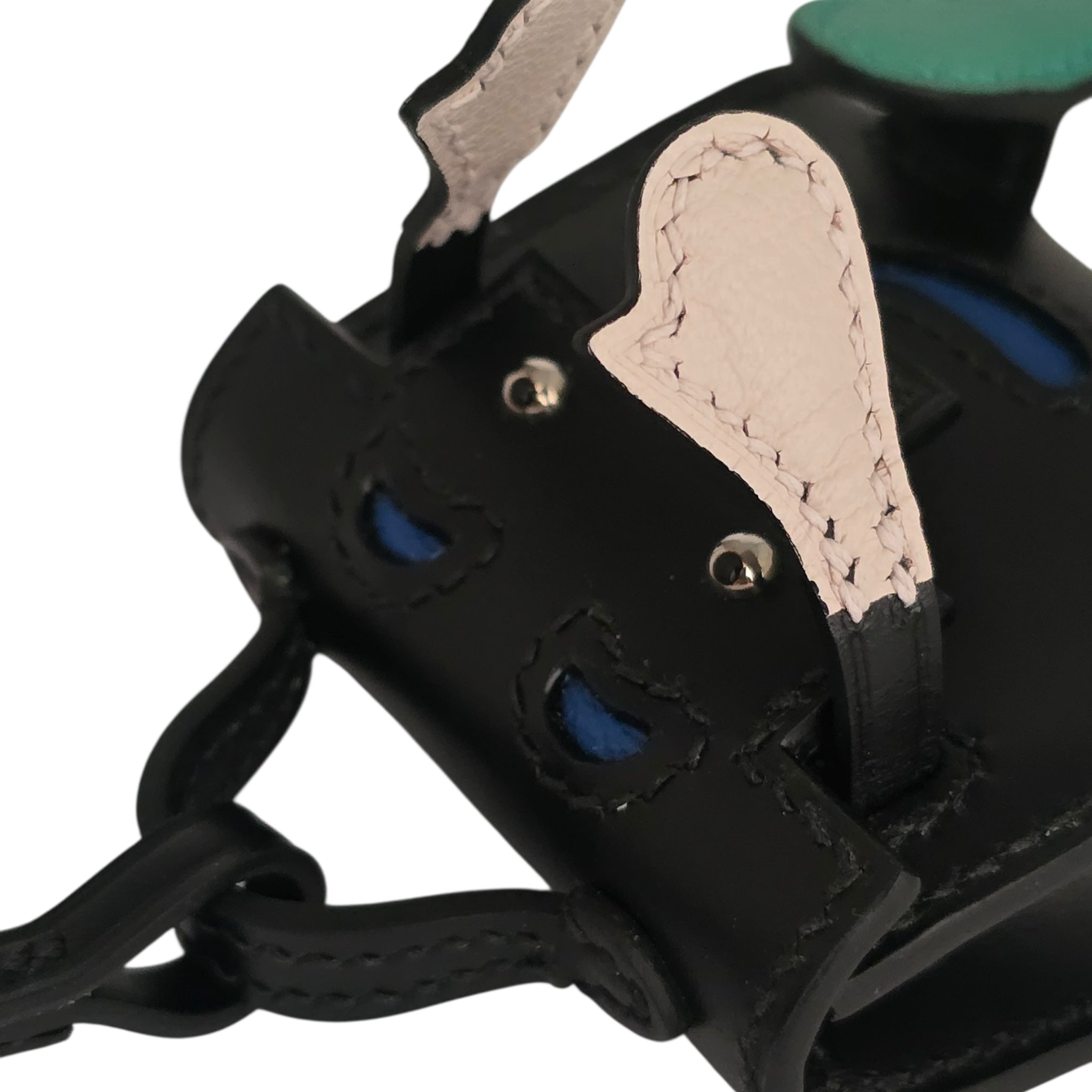 Hermes Quelle Idole Kelly Doll Bag Charm Noir Black