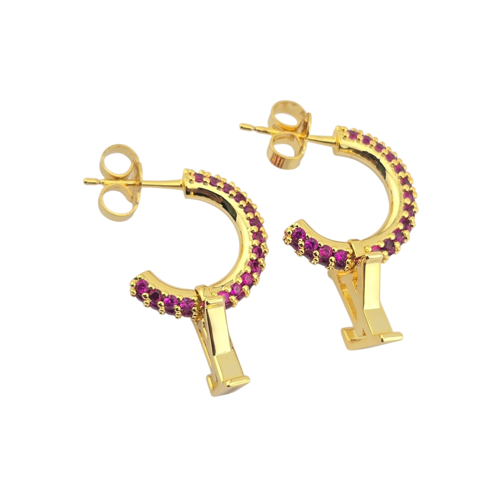 Louis Vuitton LV Iconic Strass Pink Crystals Earrings 