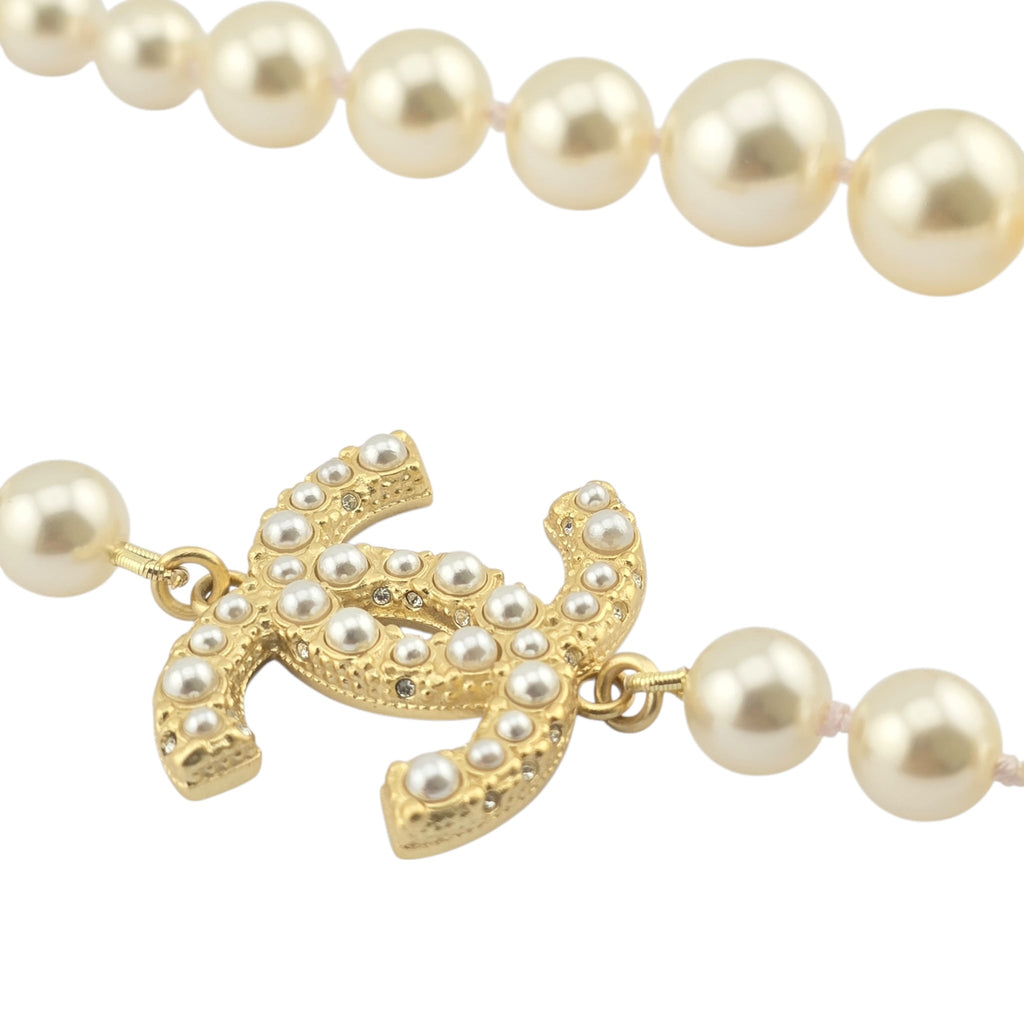 Chanel CC Faux Pearl 100 Anniversary Necklace 2021 CHANEL