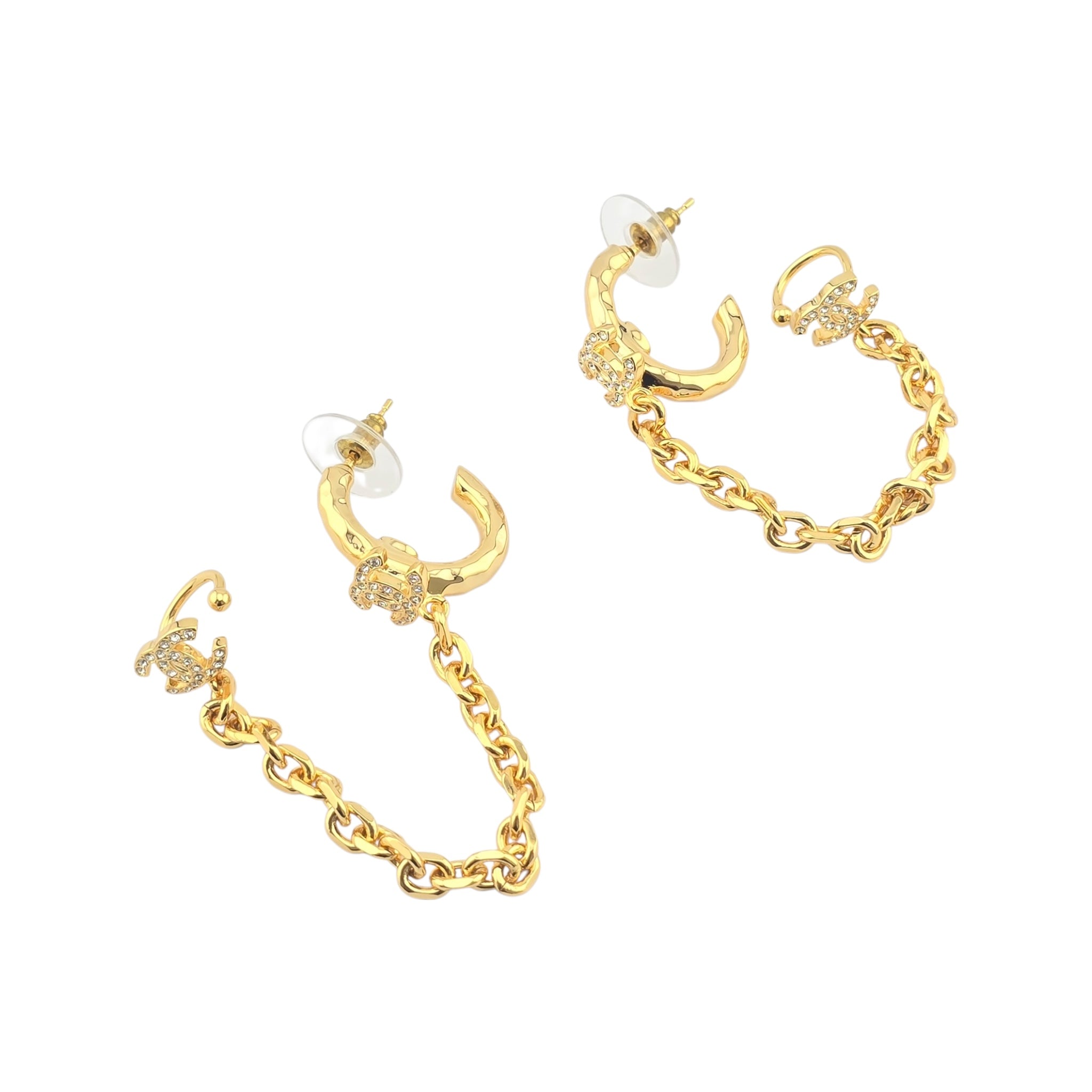 Chanel CC Gold Ear Clip Earrings 2022 CHANEL