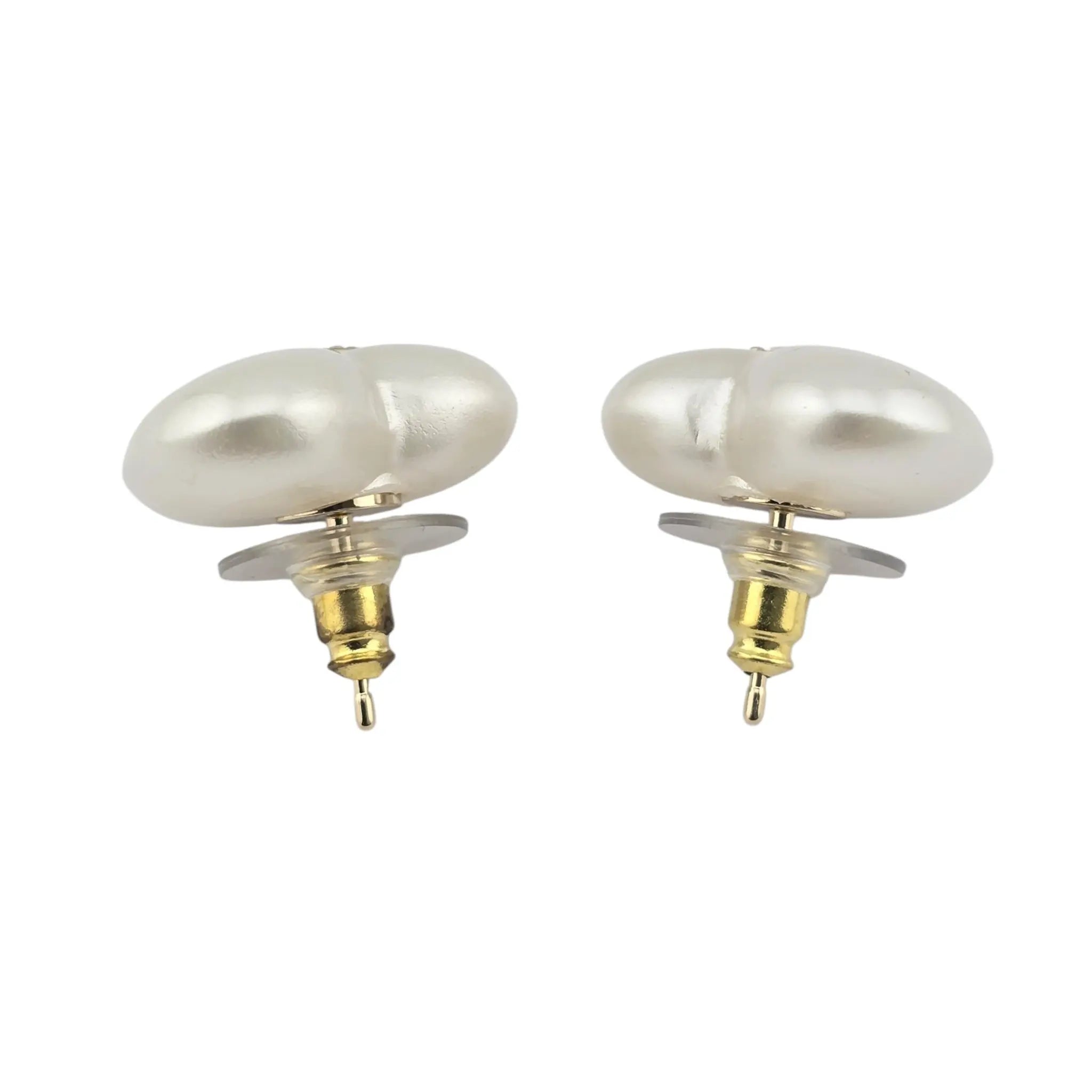 Chanel CC Heart Faux Pearl Earrings 2021 CHANEL