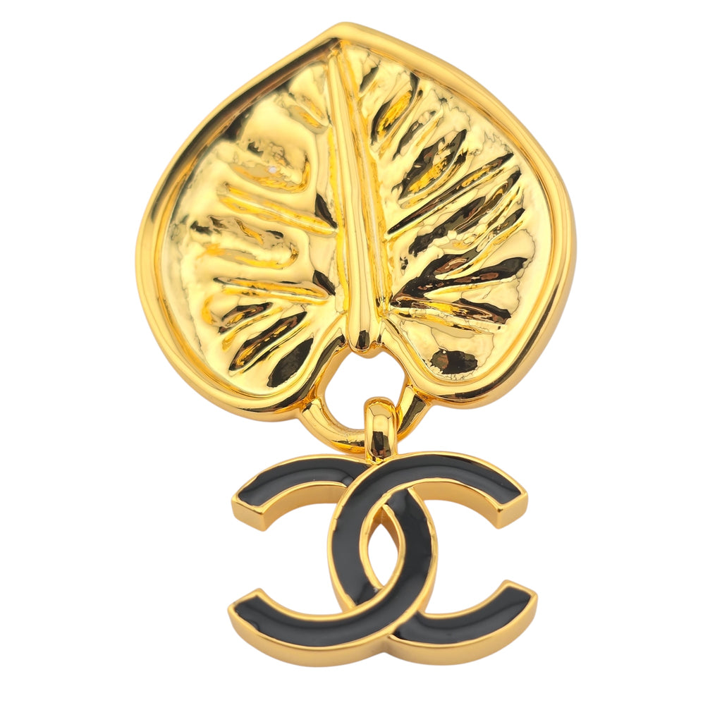 Chanel CC Gold Leaf Earrings 2025