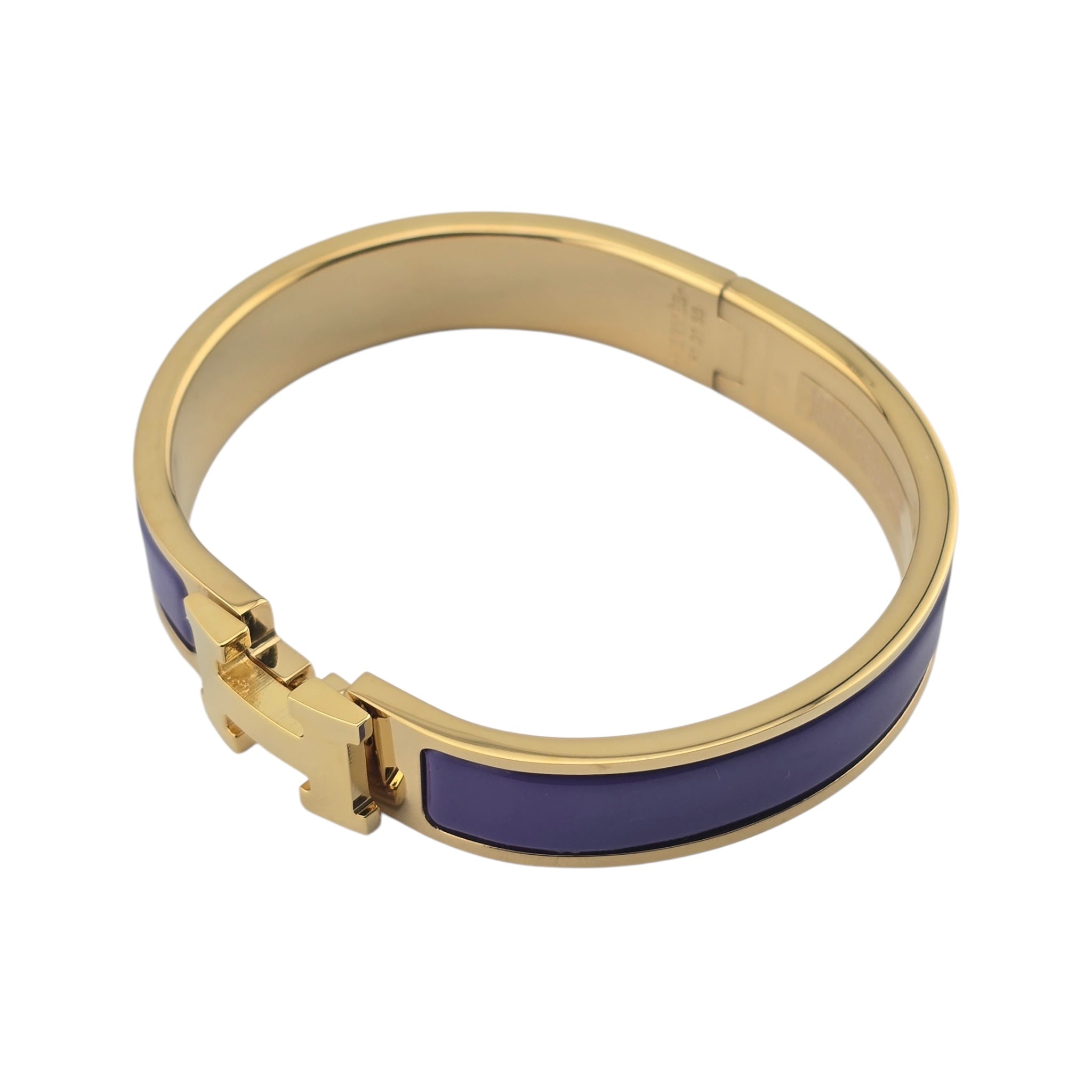 Hermes Clic H Bracelet Purple Gold GM