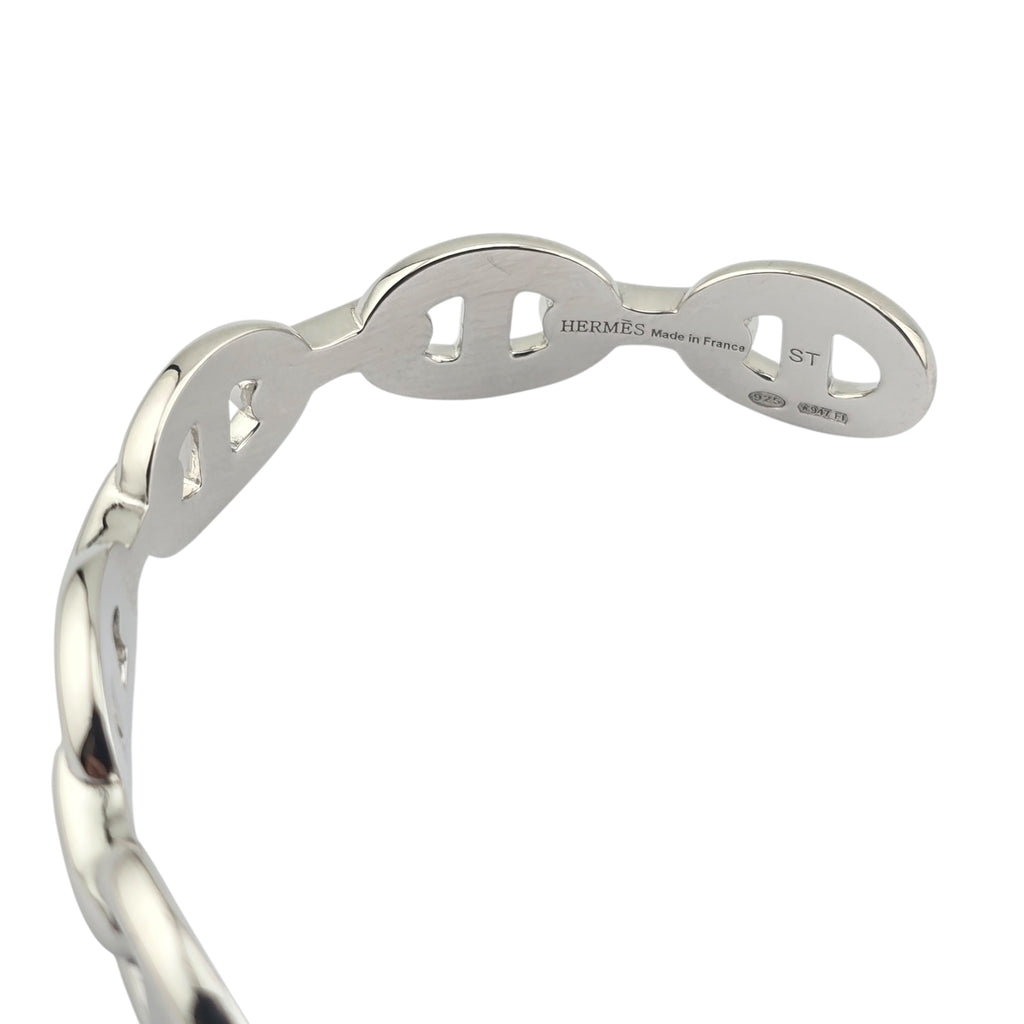 Hermes Chaine d'ancre Enchainee Silver Bracelet Medium - ST