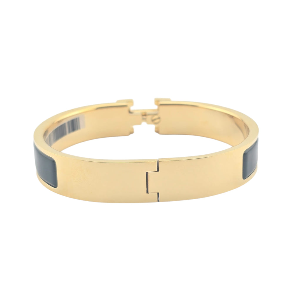 Hermes Clic H Bracelet Black Noir Gold GM