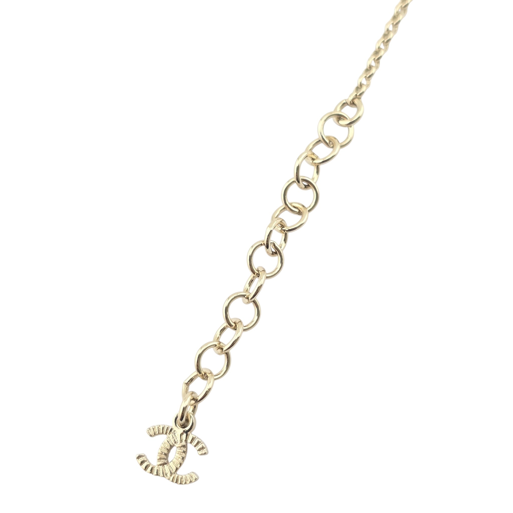 Chanel CC Gold Heart Crystal Bracelet 2025