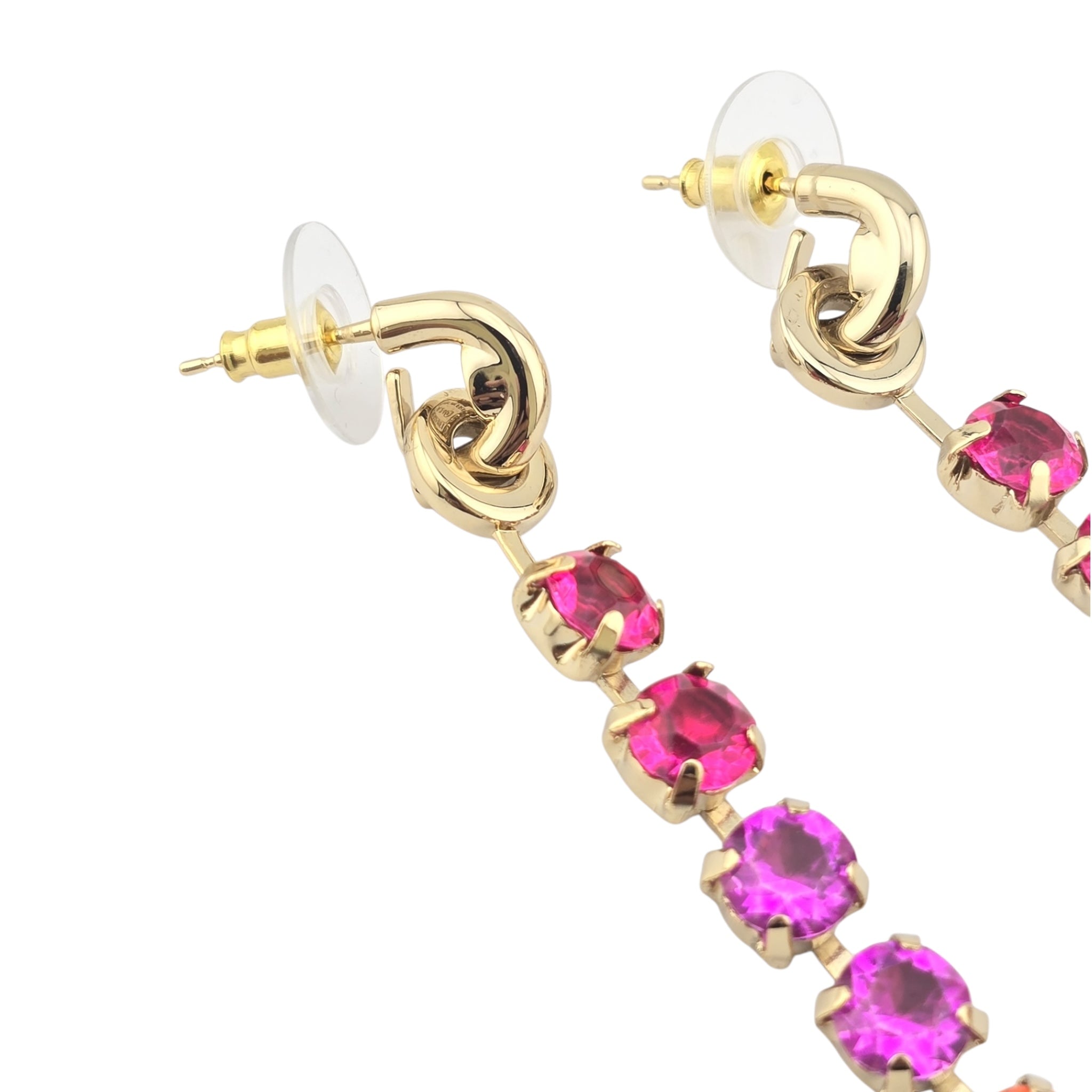 Chanel CC Rainbow Crystal Earrings A24
