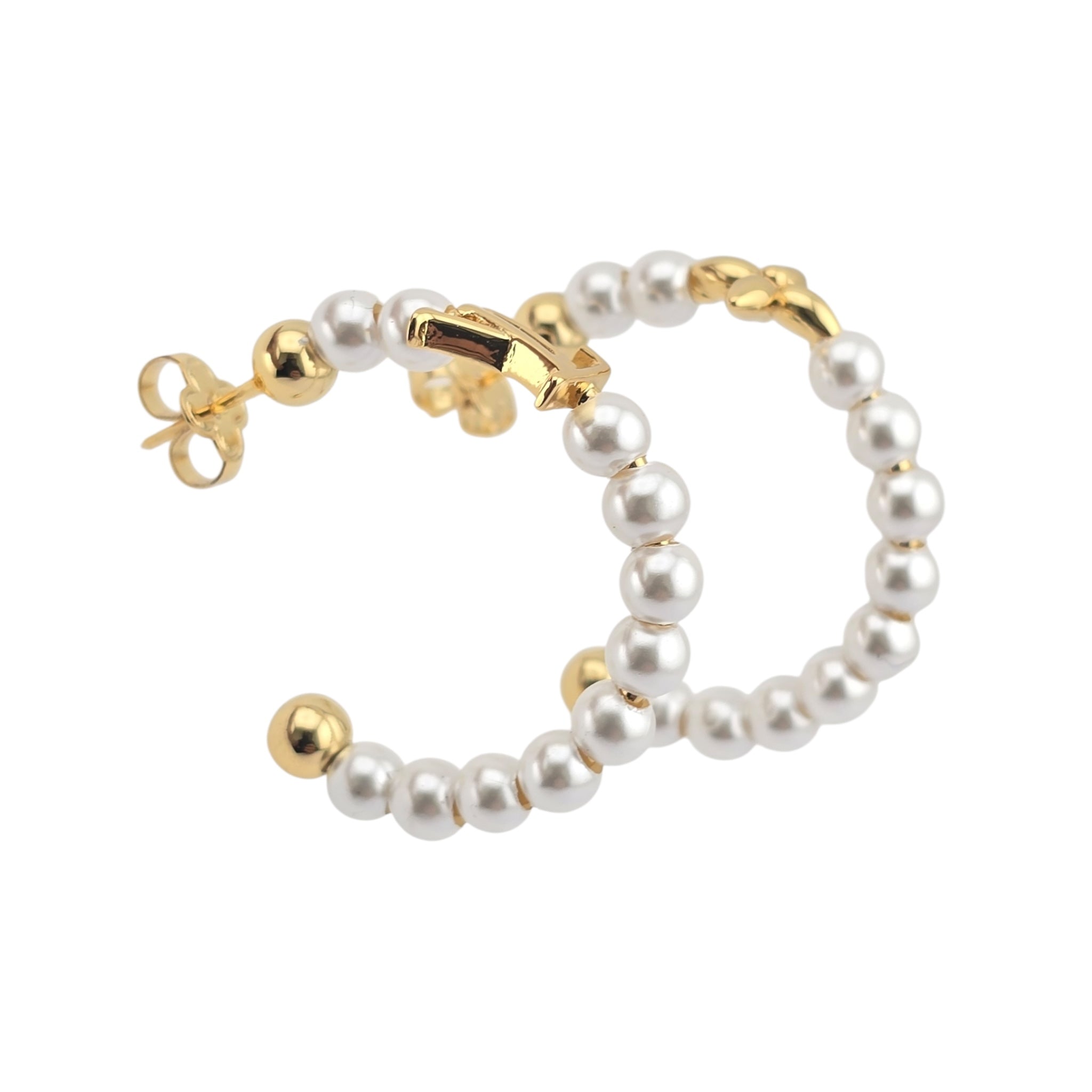 Louis Vuitton My LV Pearl Hoop Earrings