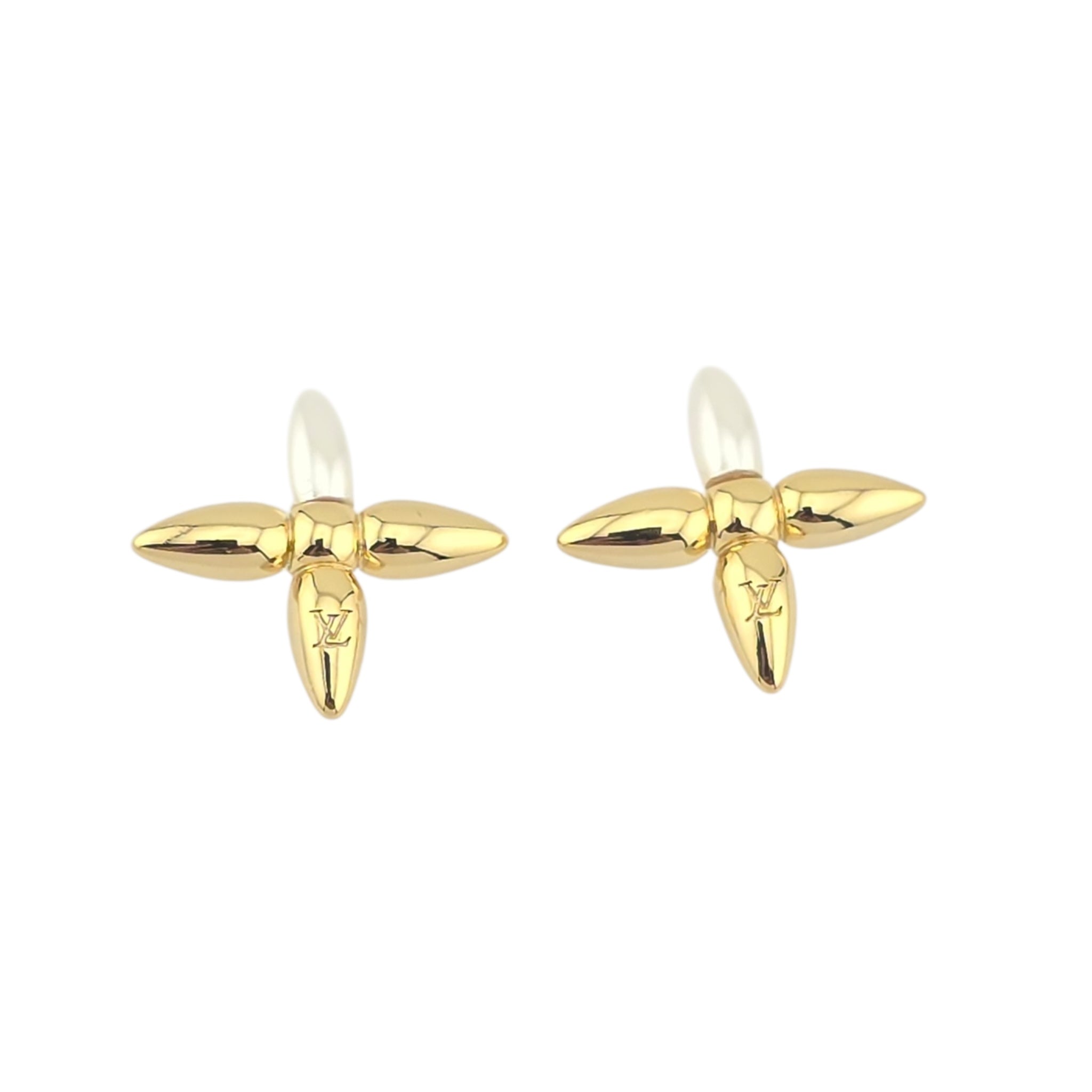 Louis Vuitton LV Louisette Gold Earrings LOUIS VUITTON