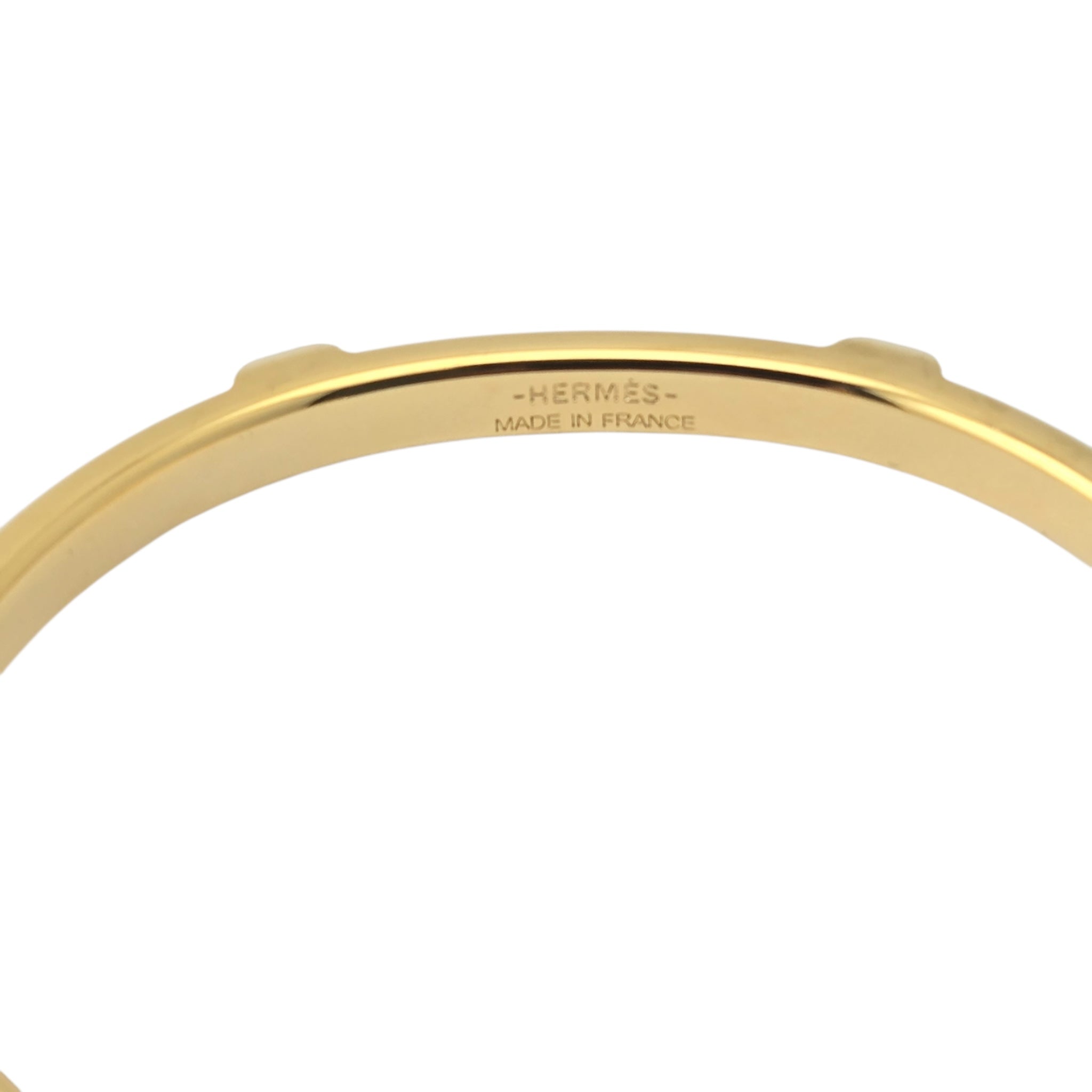 Hermes Athena Brown Gold Leather Bracelet HERMES