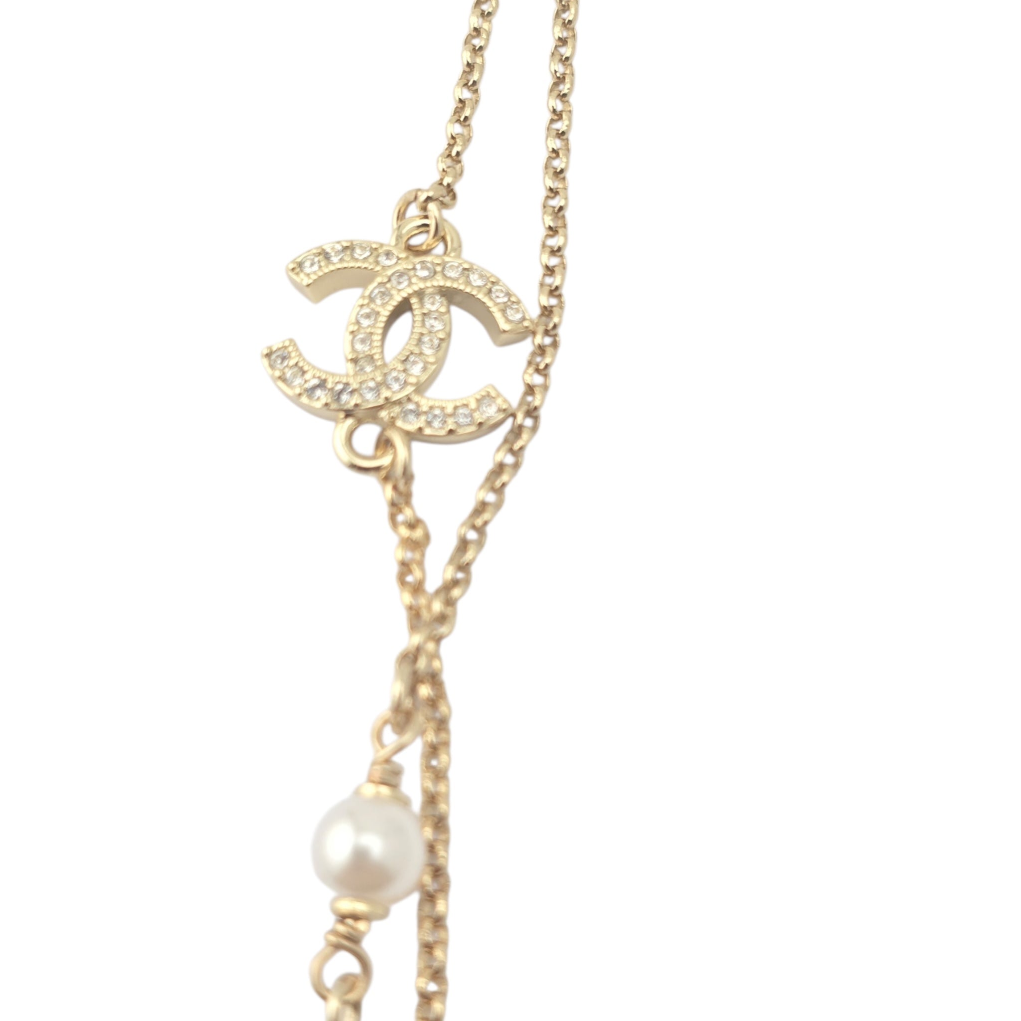 Chanel CC Charms Gold Metal Heart Long Necklace 2024 CHANEL