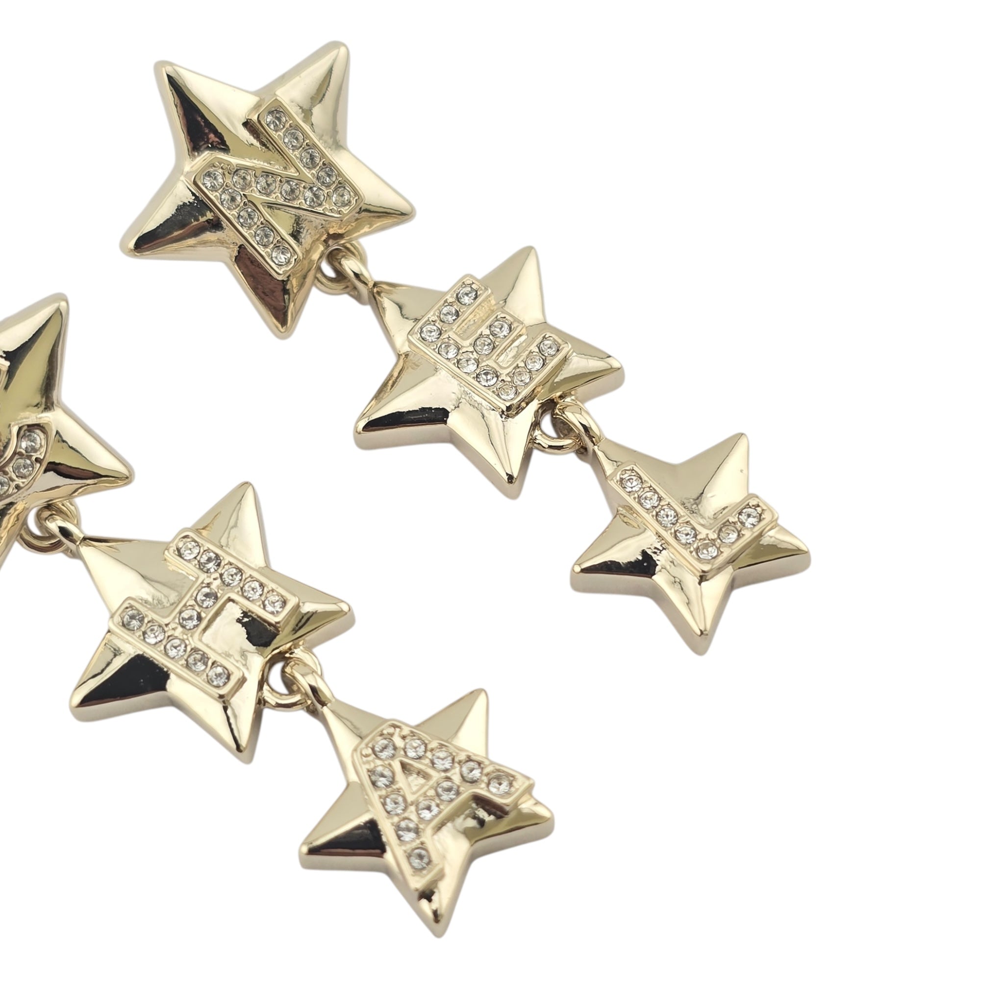 Chanel CC Gold Star Drop Earrings 2025 CHANEL
