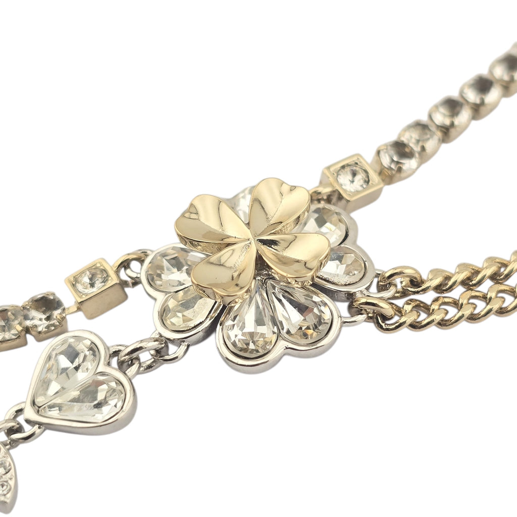 Chanel Crystal Star Heart CC Pendant Necklace Gold 2023 CHANEL
