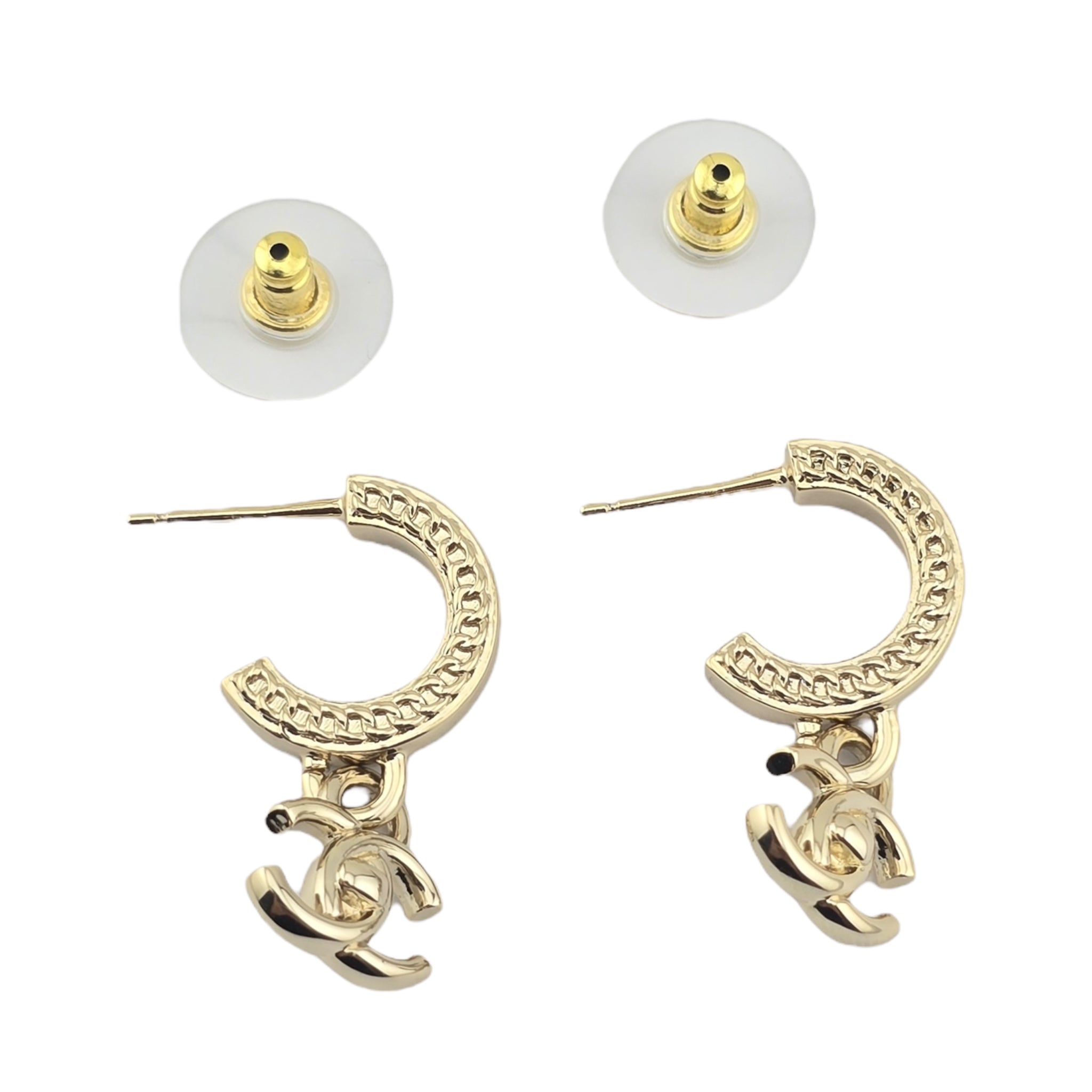 Chanel CC Gold Turnlock Drop Earrings 2025 CHANEL