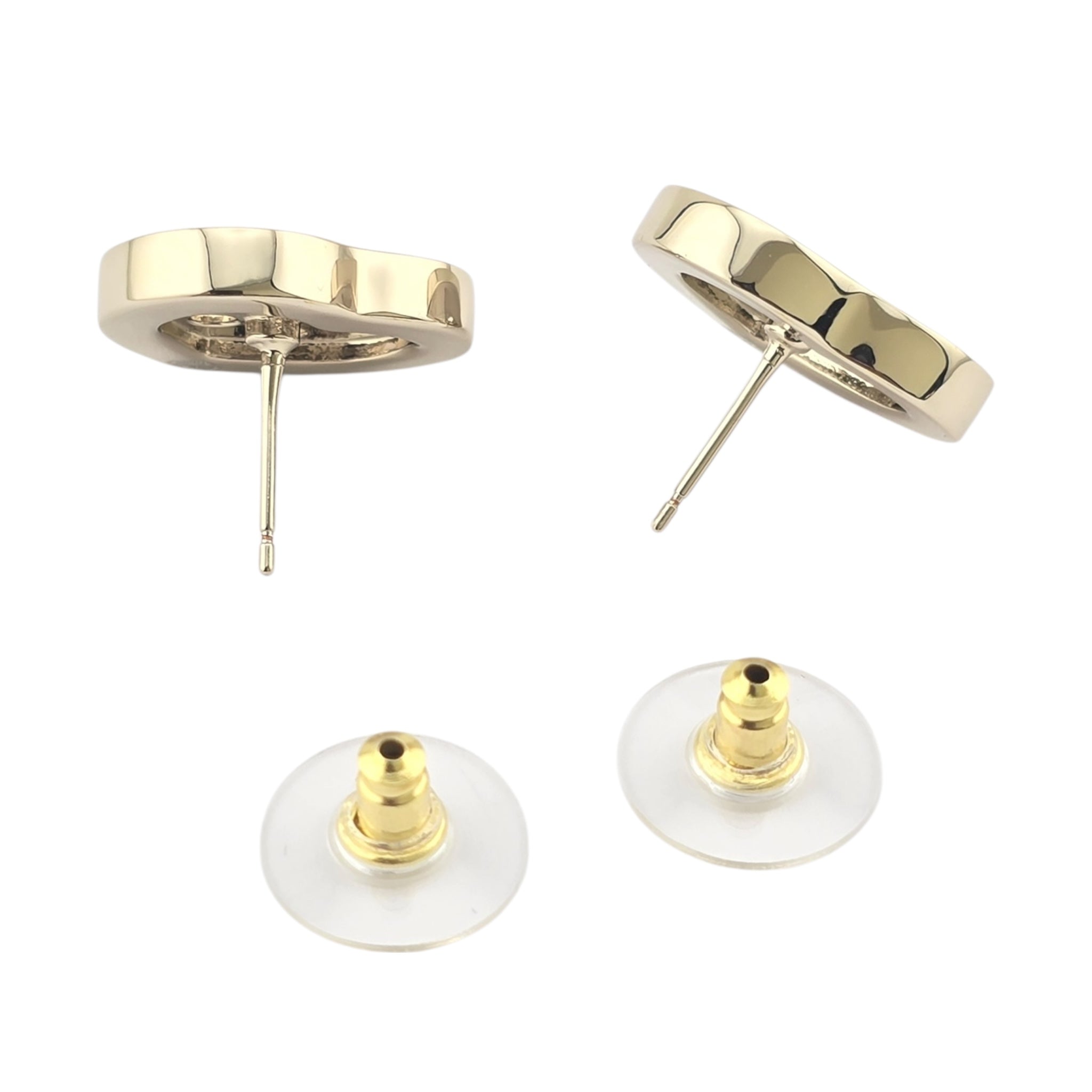 Chanel Logo Heart Button Gold Earrings 2025 CHANEL