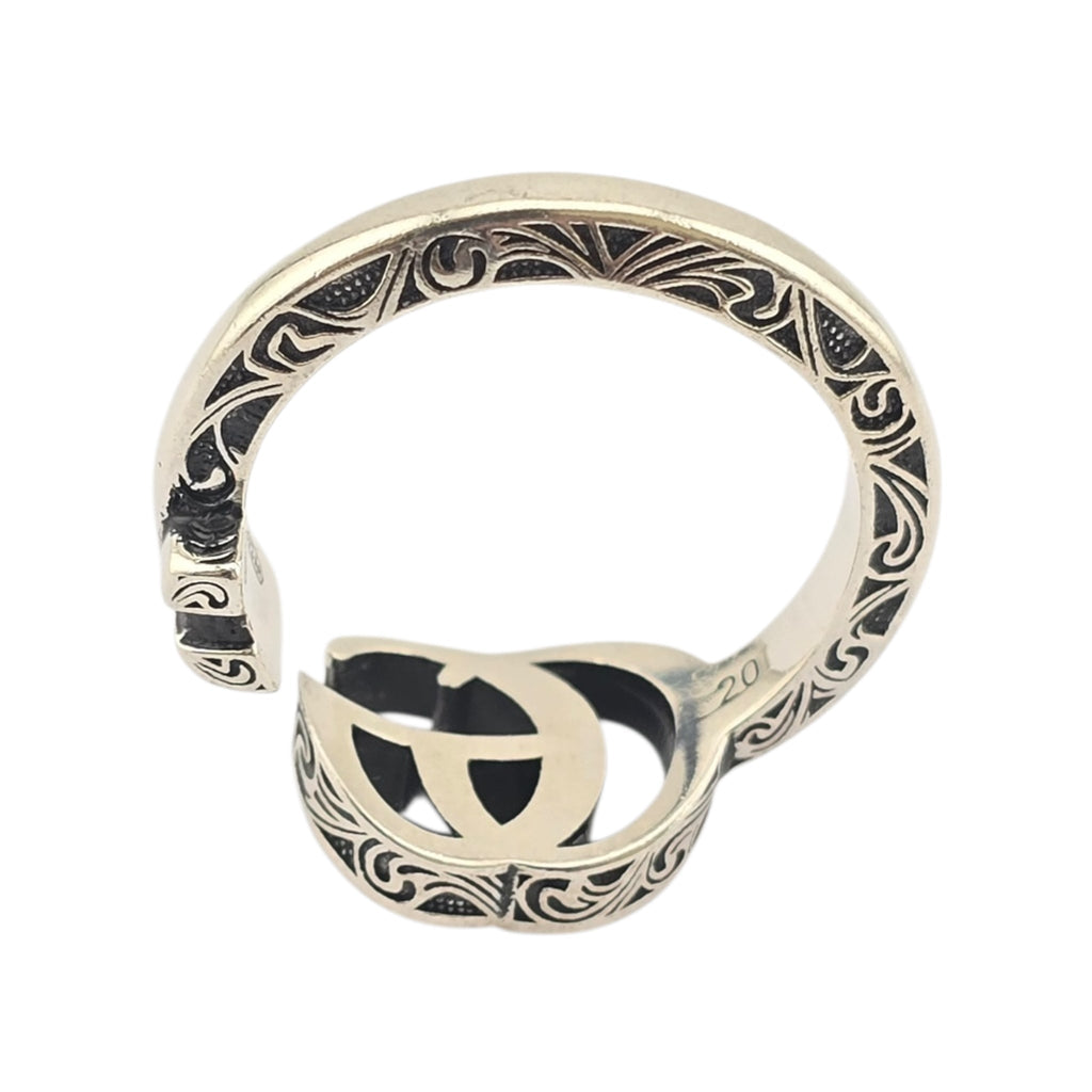 GUCCI GG Marmont Key Motif Silver Ring GUCCI