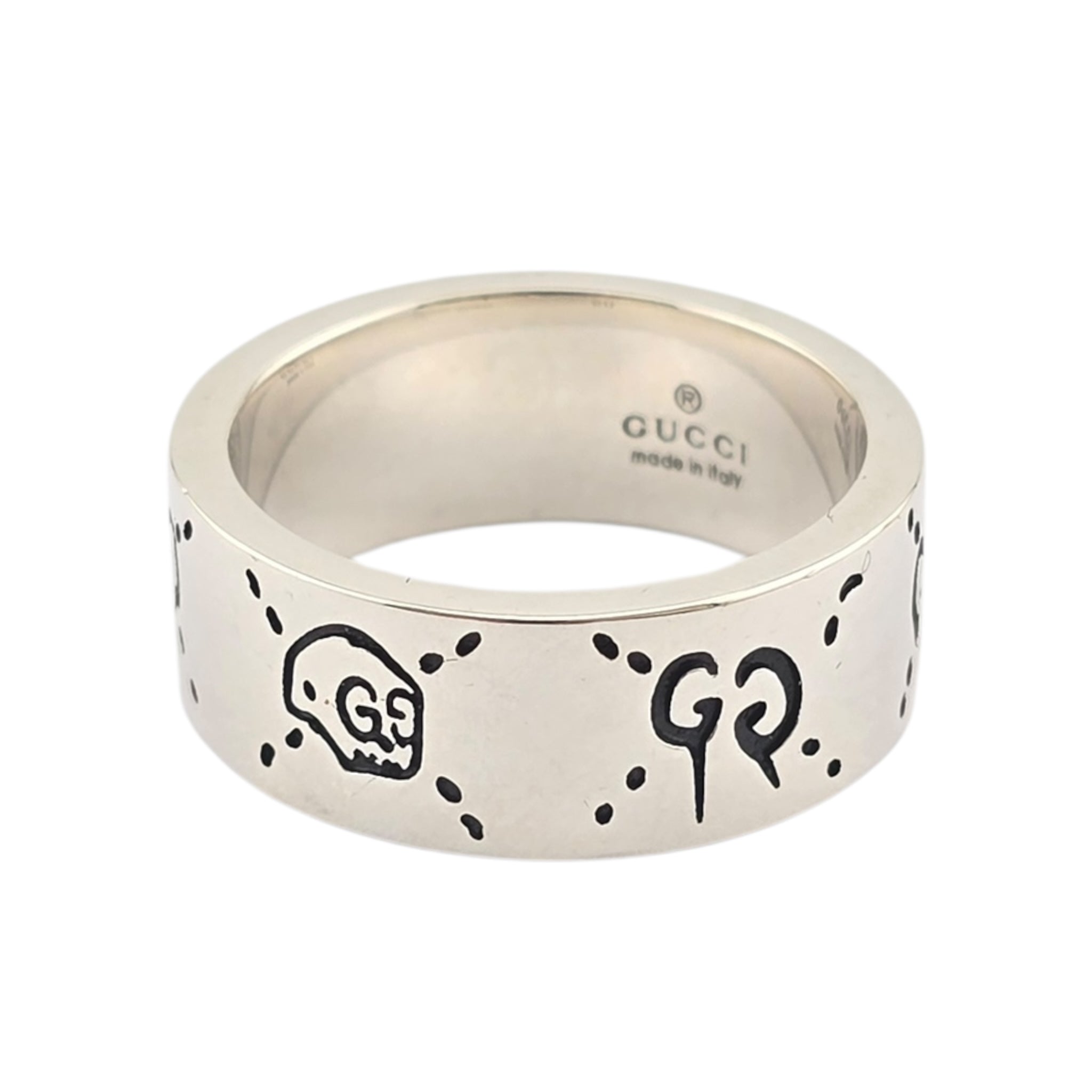GUCCI Ghost Skull Silver GG Ring GUCCI