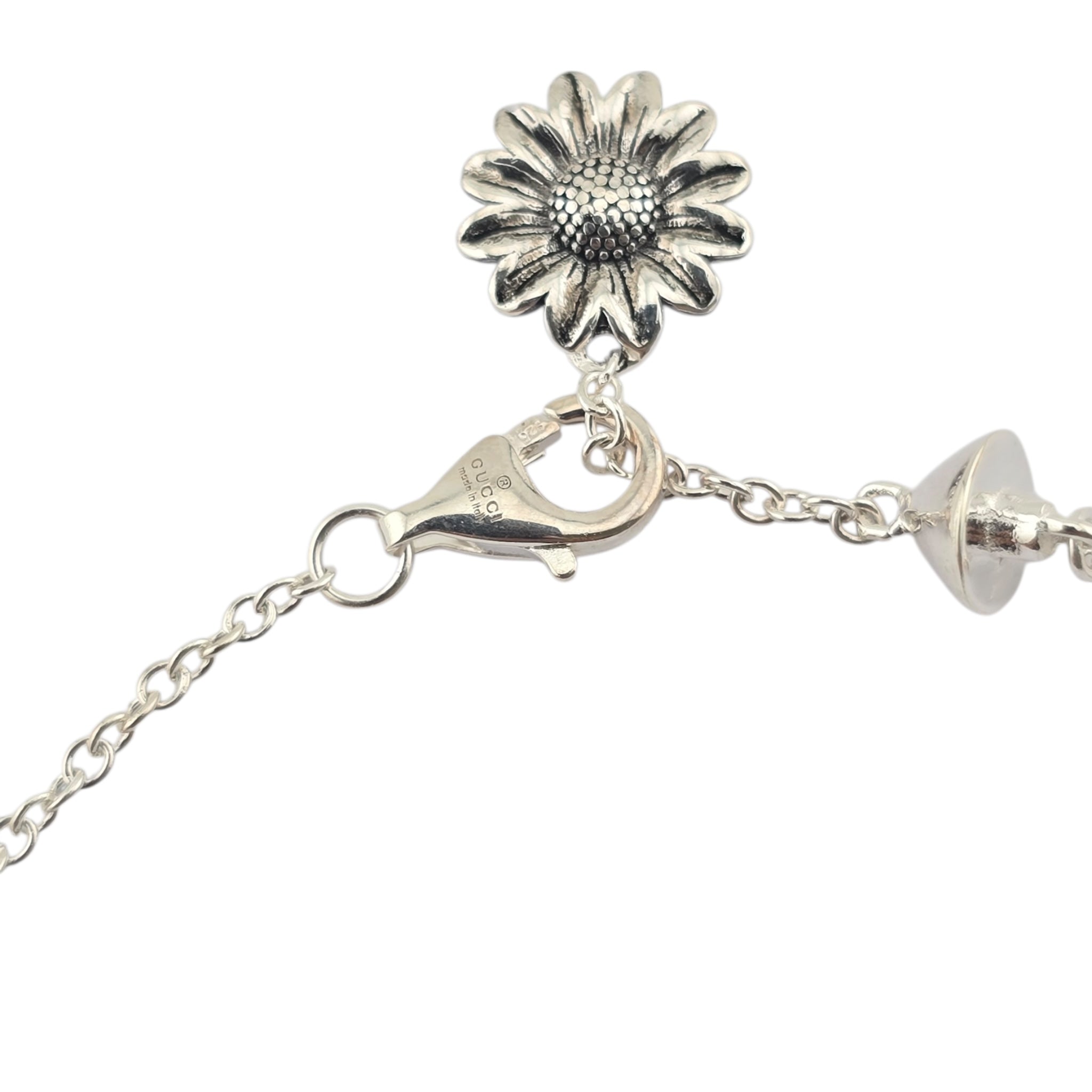 GUCCI GG Marmont Sterling Silver Pink Mother of Pearl Bracelet GUCCI