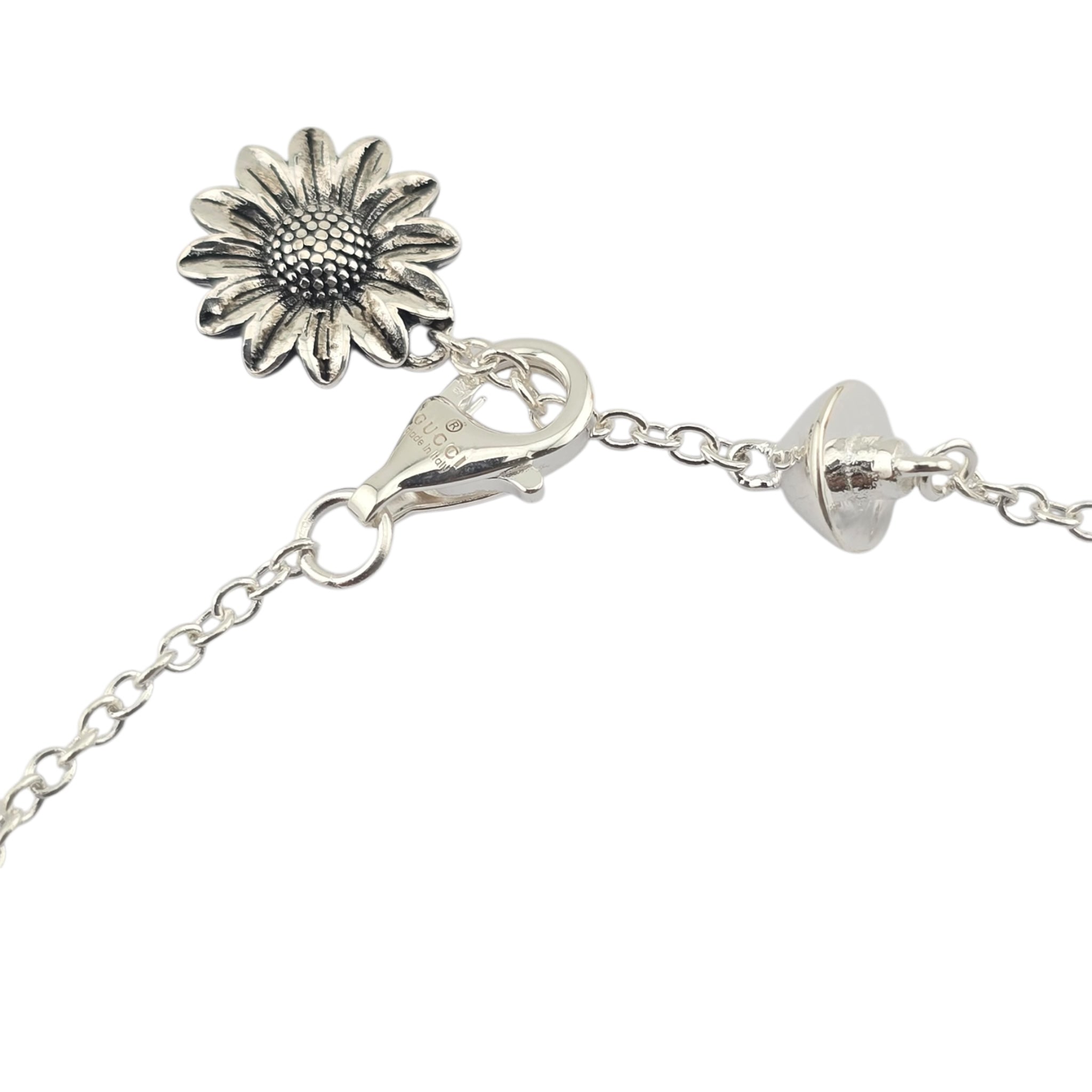 GUCCI GG Marmont Sterling Silver Mother of Pearl Bracelet GUCCI