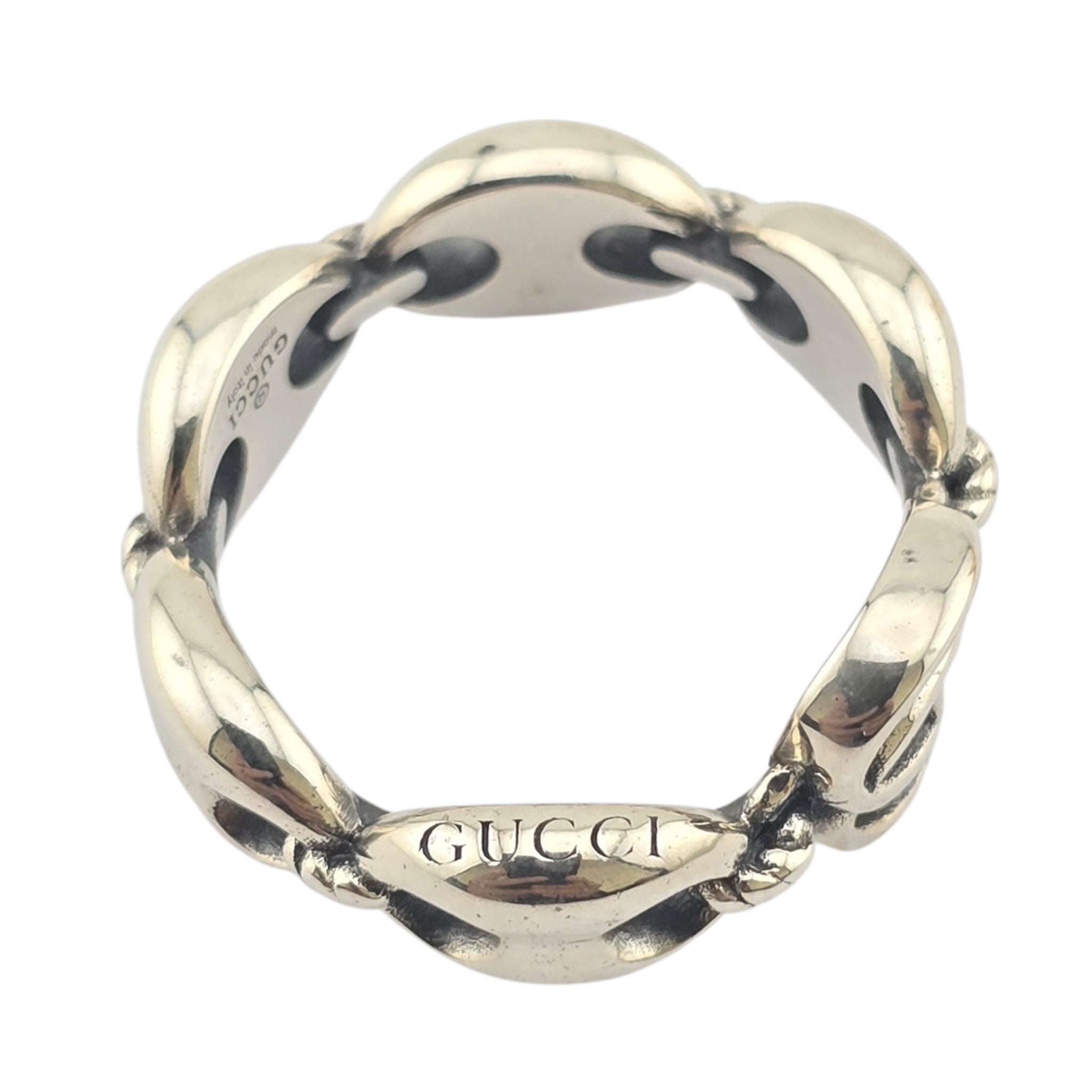 GUCCI GG Anchor Sterling Silver Ring GUCCI