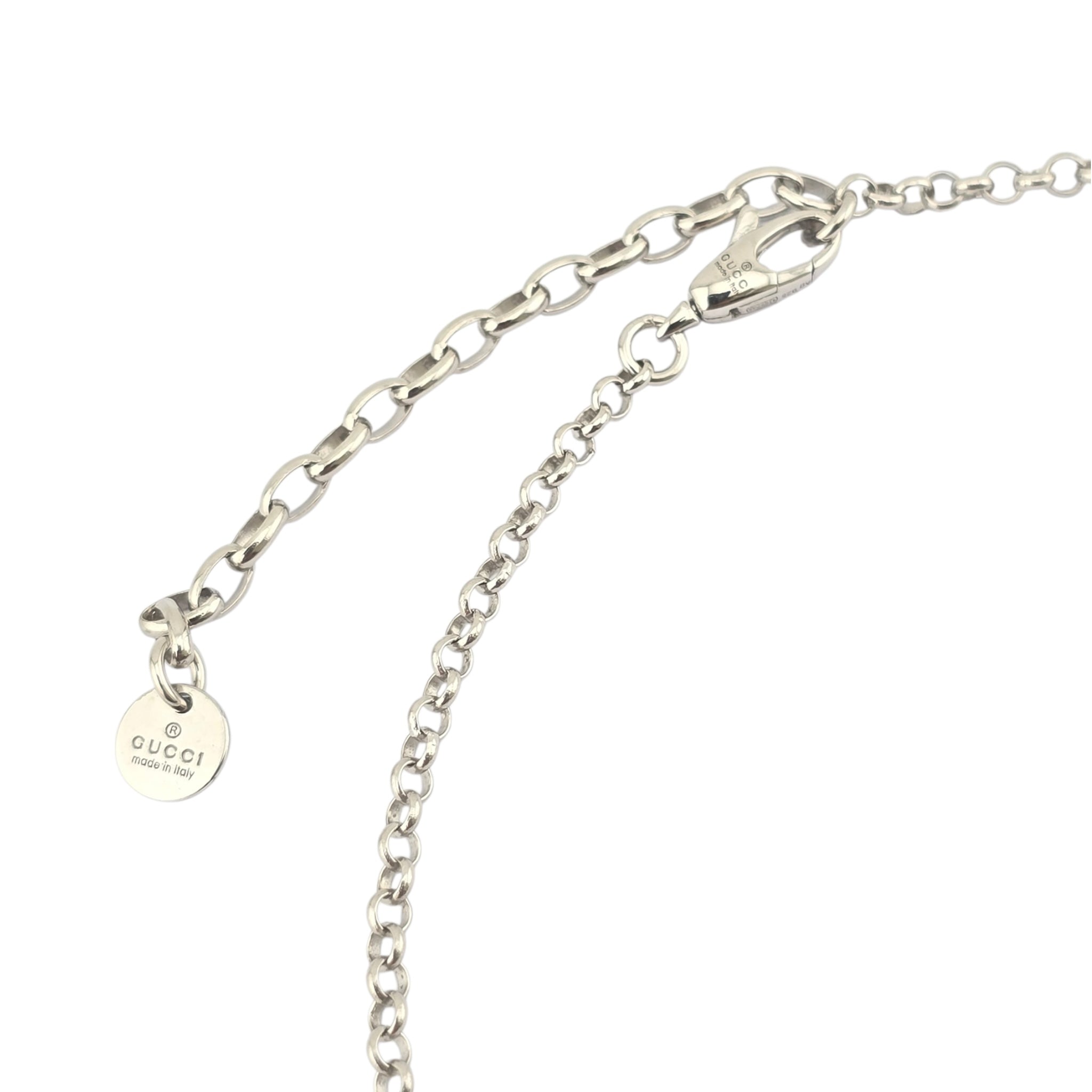 GUCCI Blind For Love Heart Sterling Silver Necklace GUCCI