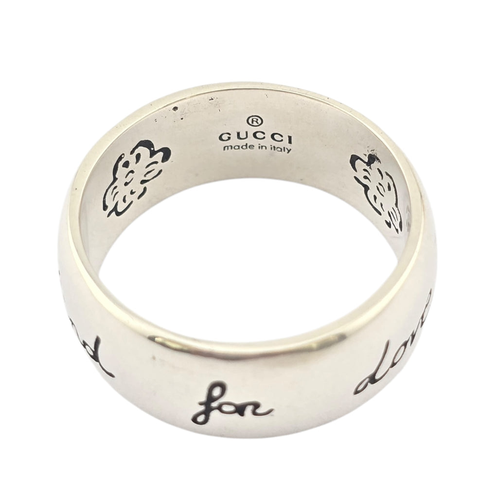 GUCCI Blind for Love Sterling Silver Ring GUCCI