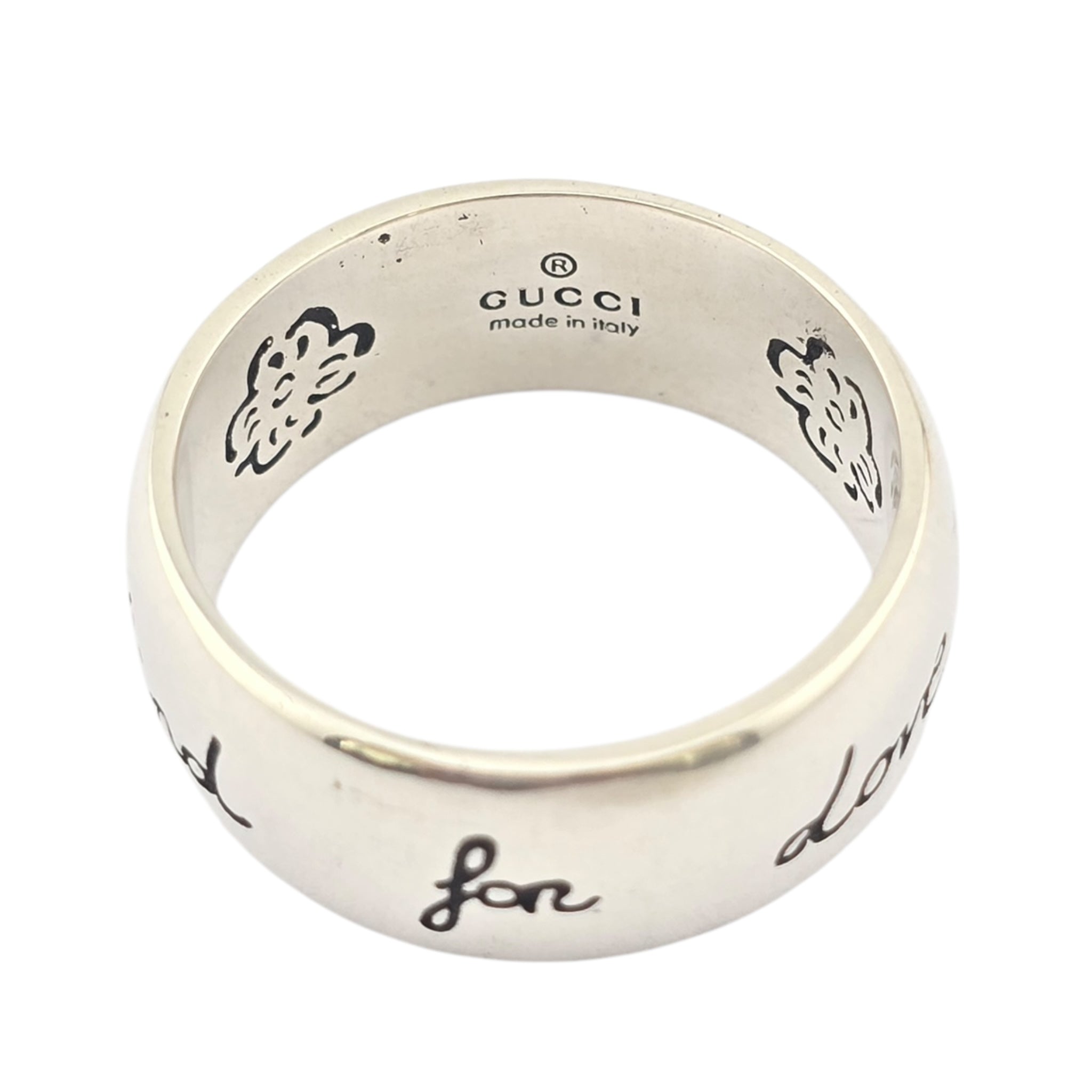 GUCCI Blind for Love Sterling Silver Ring GUCCI