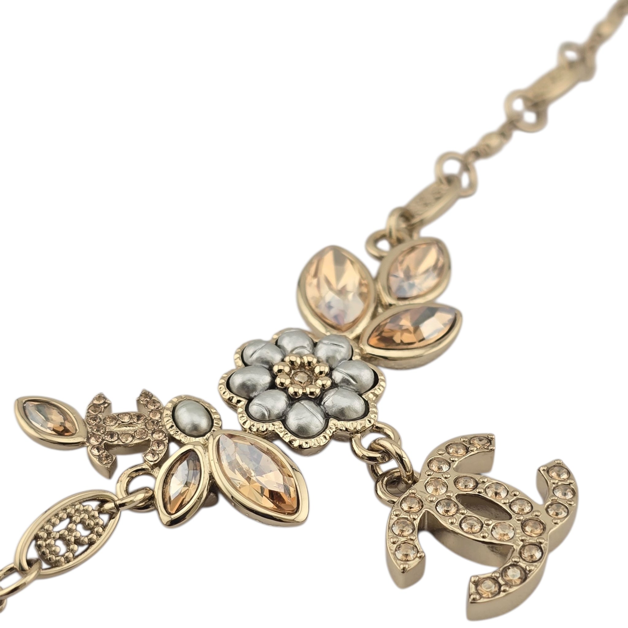 Chanel CC Gold Floral Bracelet 2022 CHANEL
