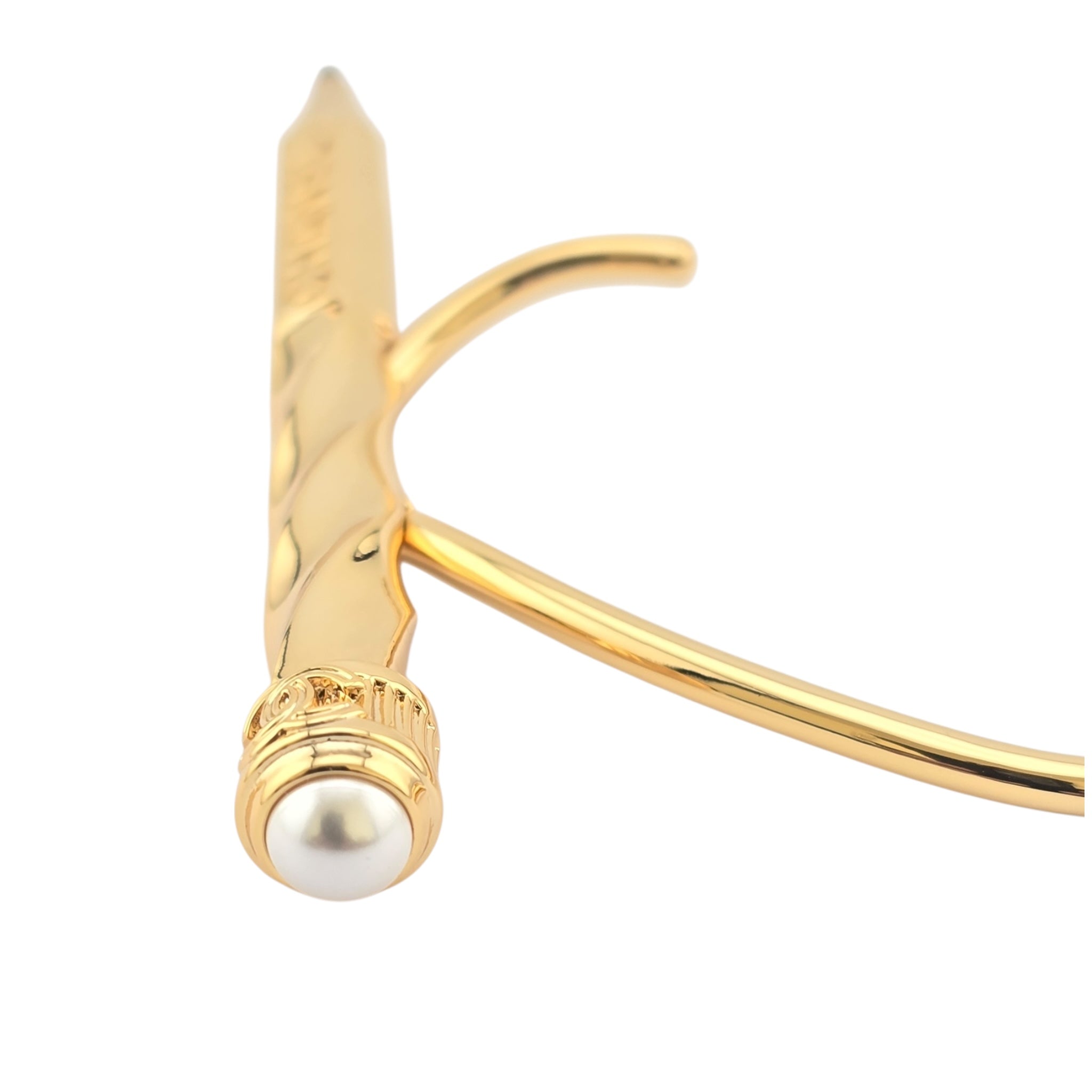 Chanel CC Ear Jewel Cuff Gold Pencil 2025 CHANEL