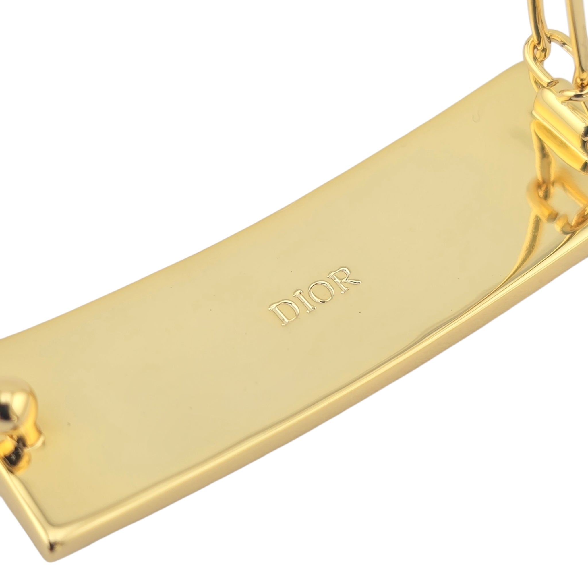 Christian Night Dior Code White Enamel Hair Barrette DIOR