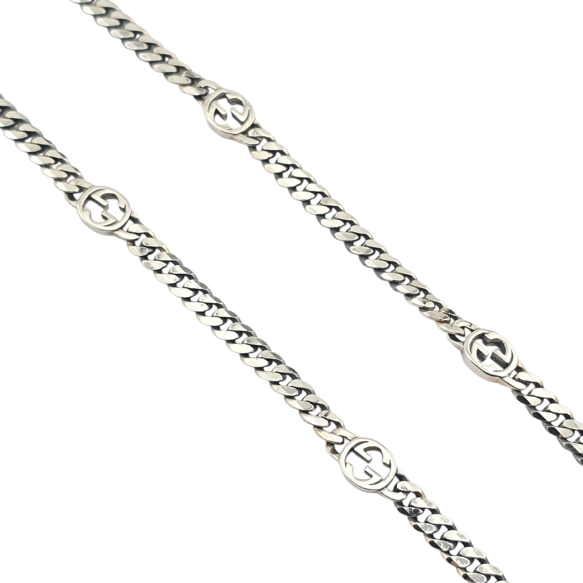 GUCCI GG Interlocking Silver Necklace GUCCI