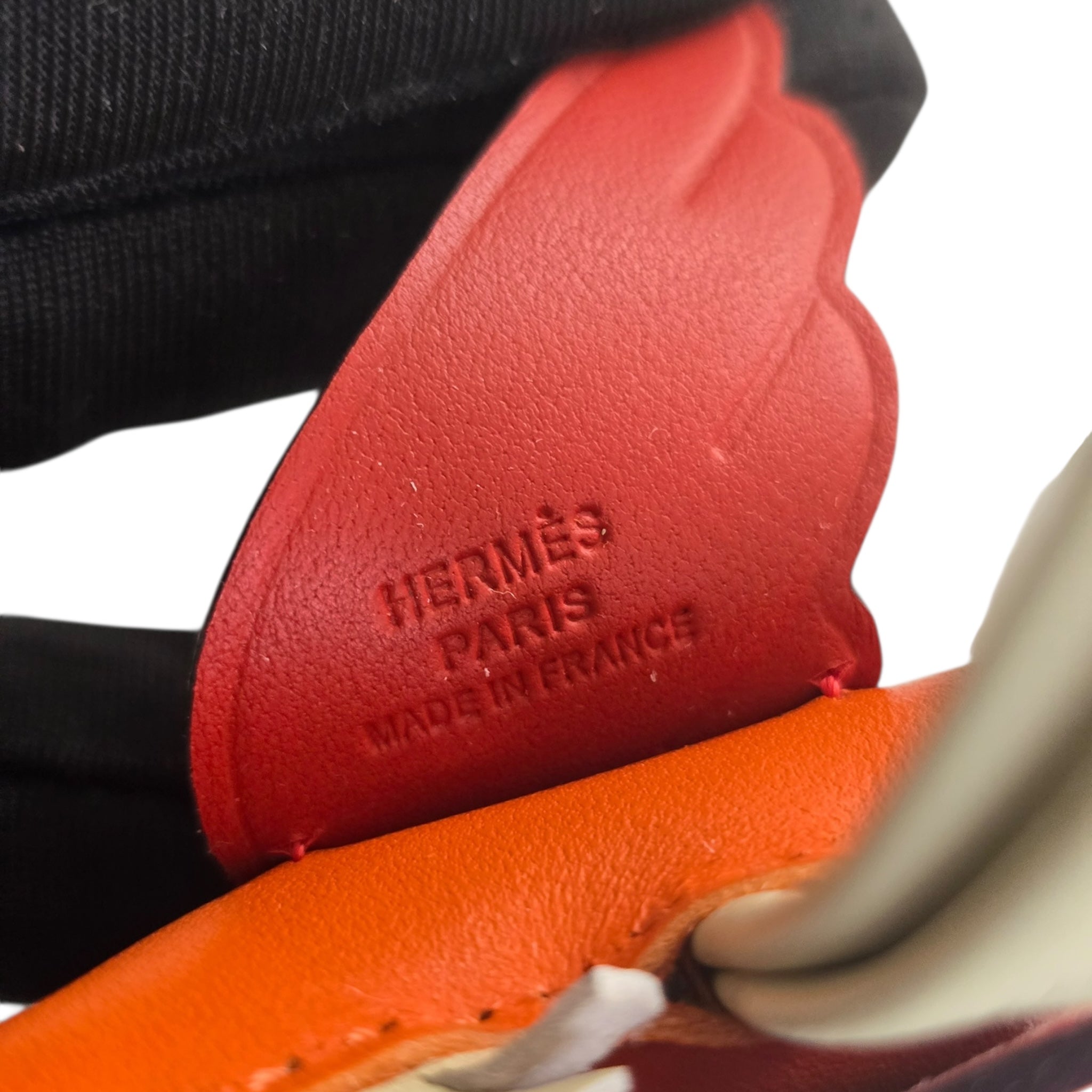 Hermes Rodeo Pegase PM Bag Charm Orange Poppy/Terre Battue/Craie HERMES