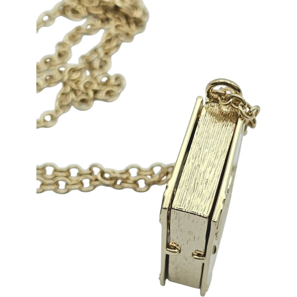 Chanel Enamel Lion Book Locket Pendant Necklace Cruise 2022 CHANEL