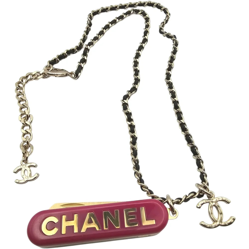 Chanel Pink Comb Necklace 22-23FW CHANEL