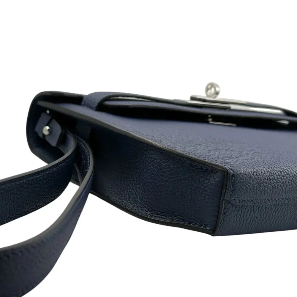 Hermès Kelly Depeches 25 Bleu Saphir Togo PHW HERMES