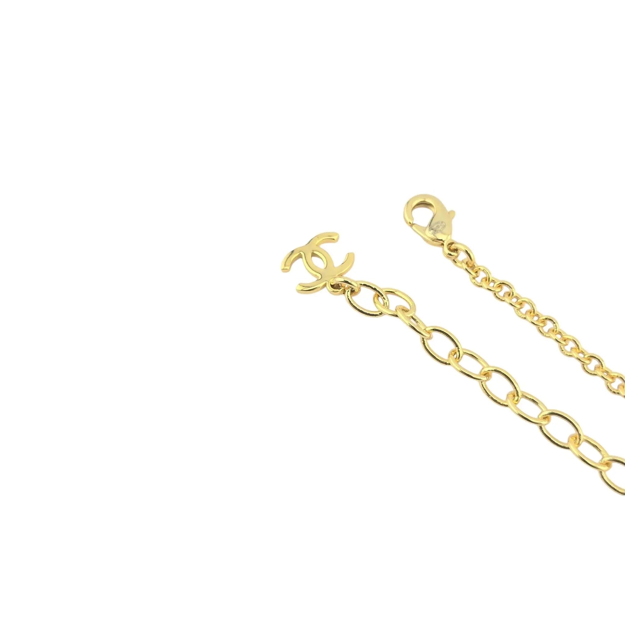 hanel CC Charms Gold Necklace 2023 CHANEL