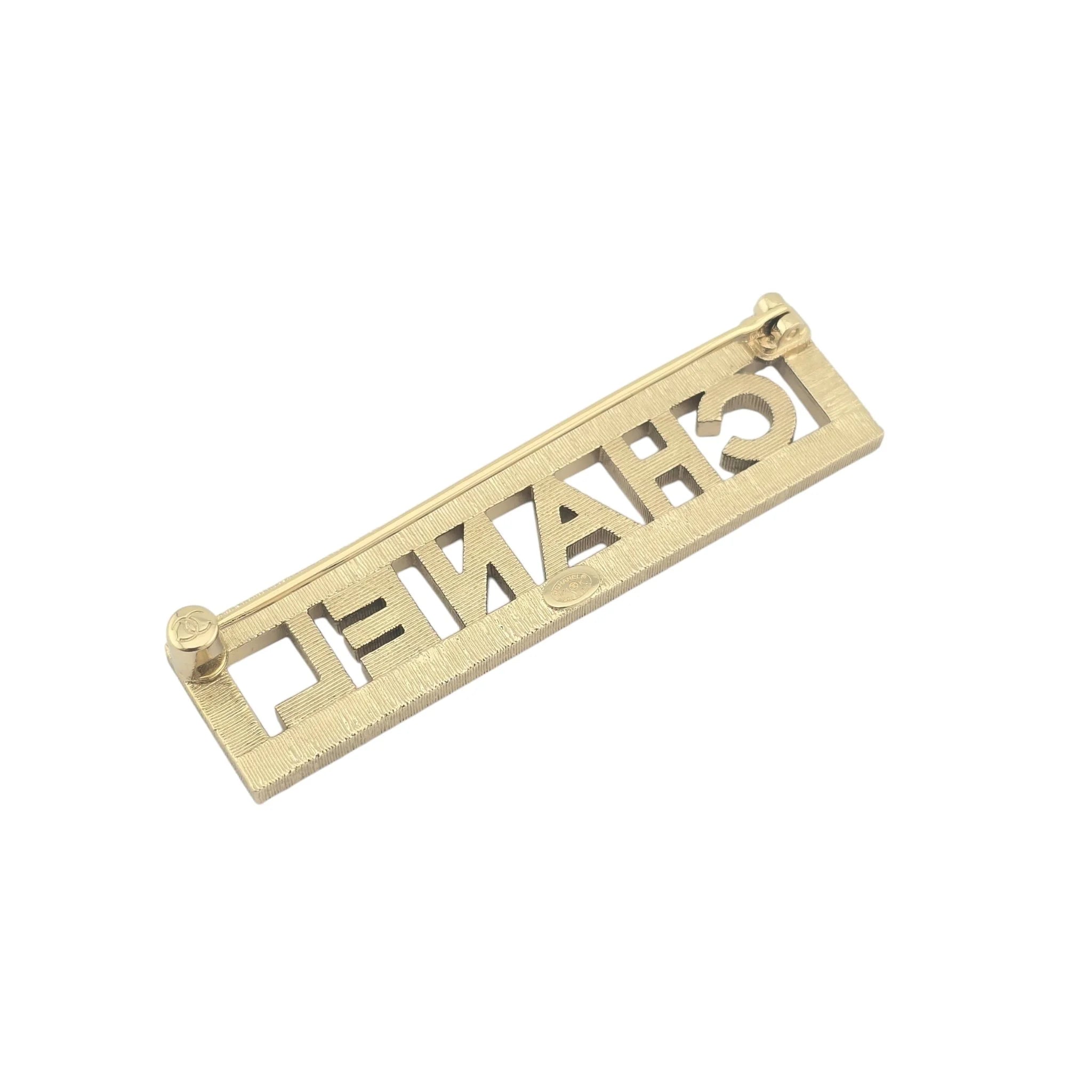 Chanel Crystal Logo Brooch 2024 CHANEL