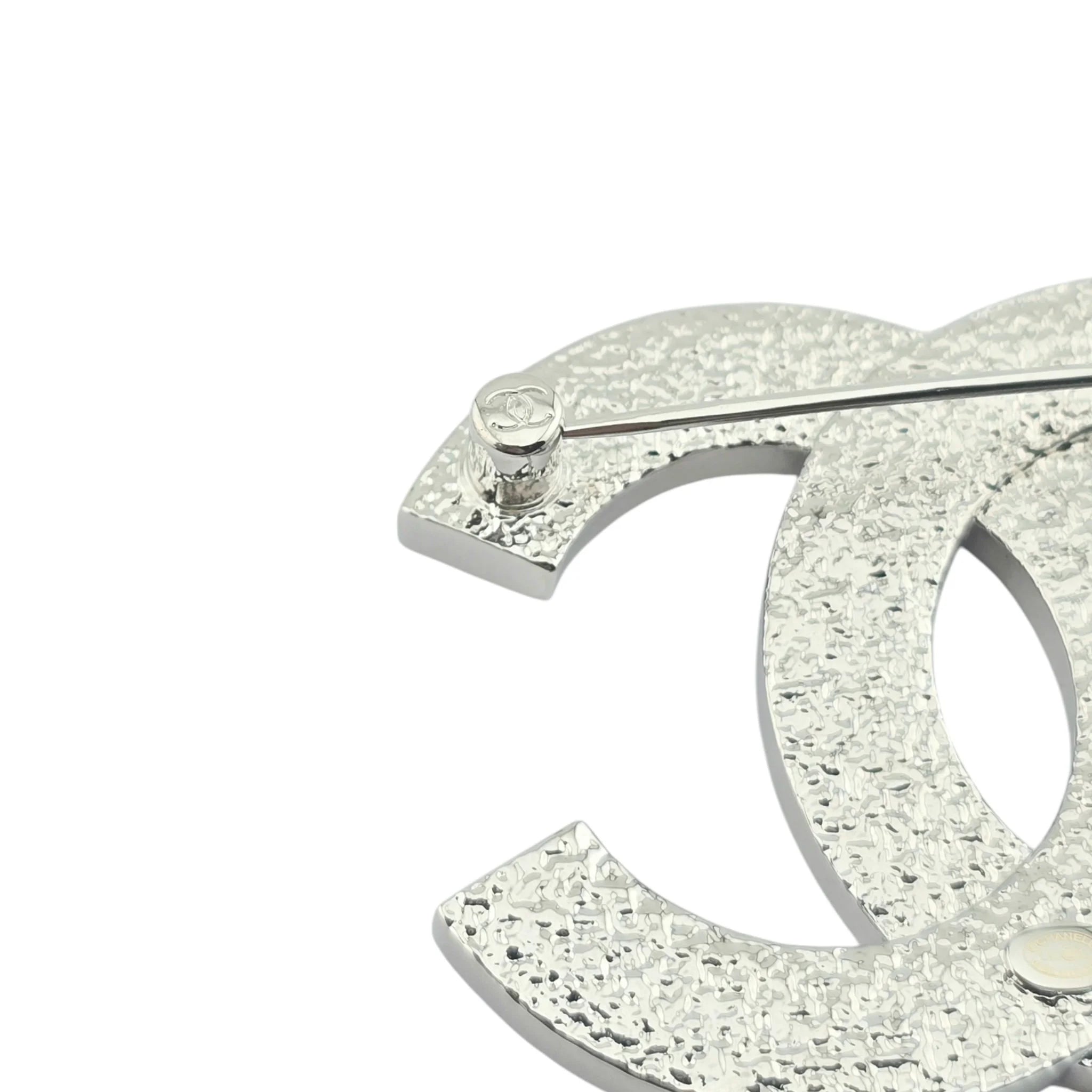 Chanel CC Silver Crystals Brooch 2025 CHANEL