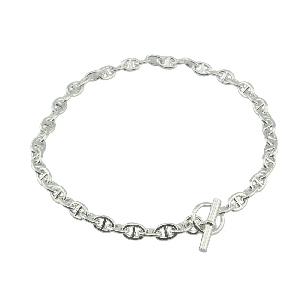 Hermes Chaine d'Ancre Necklace Silver Small Model HERMES