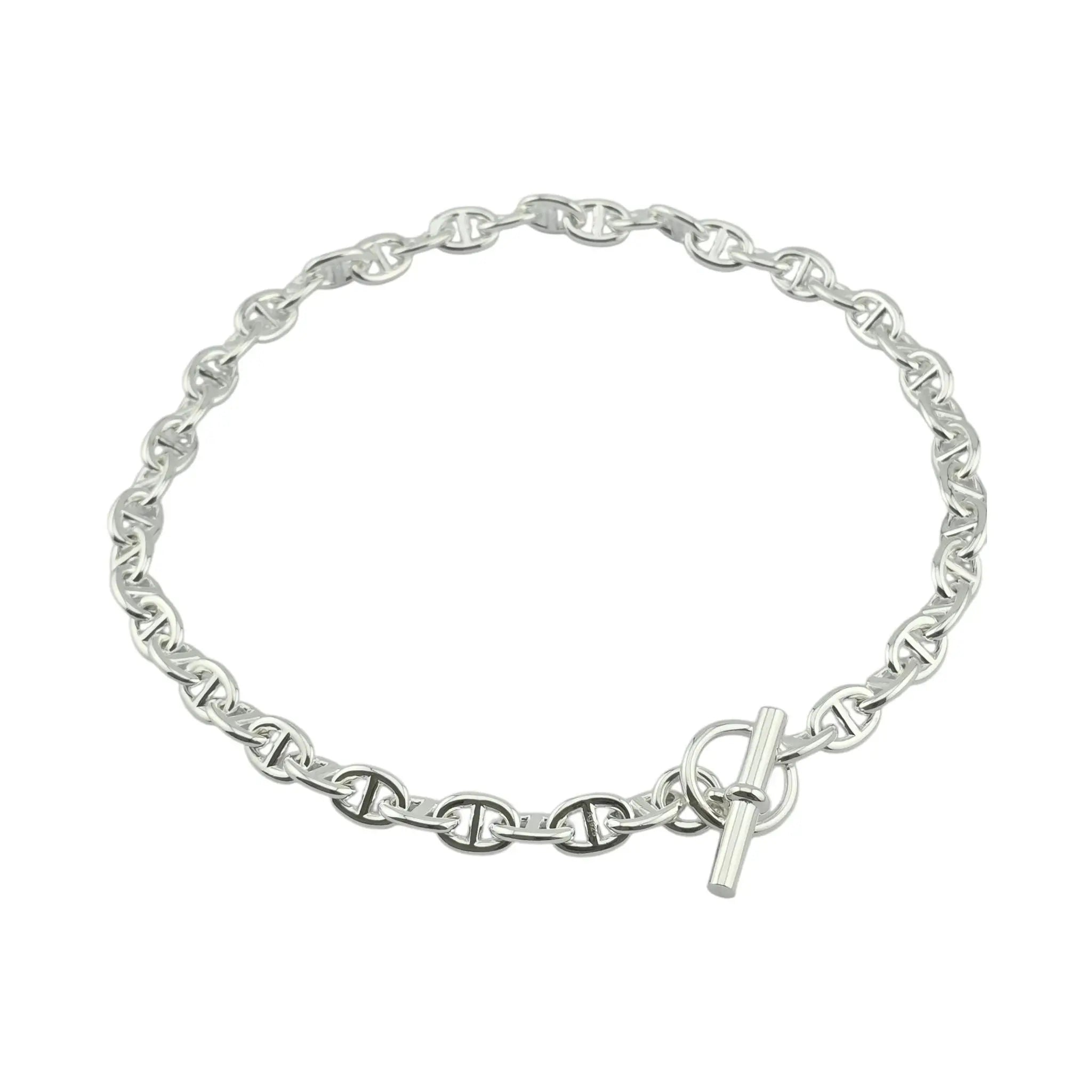 Hermes Chaine d'Ancre Necklace Silver Small Model HERMES