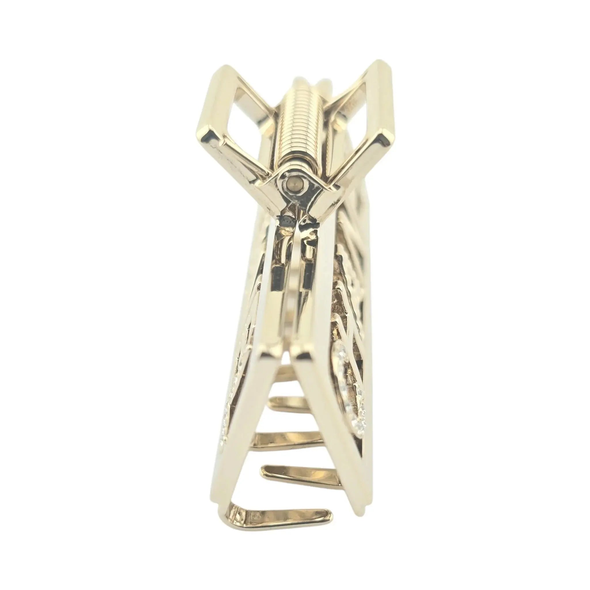 Chanel CC Crystal Gold Hair Clip Claw 2022 CHANEL