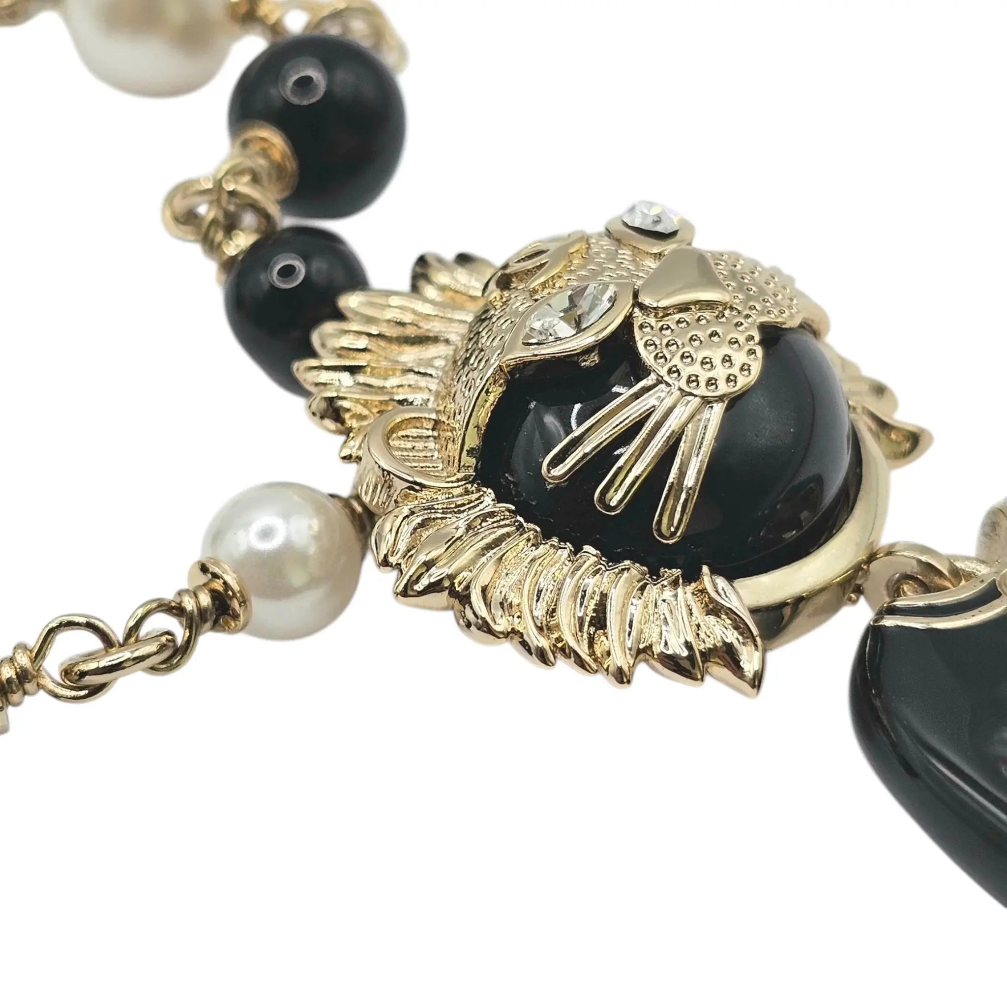 Chanel CC Coco Lion Pearl Necklace 2022 CHANEL