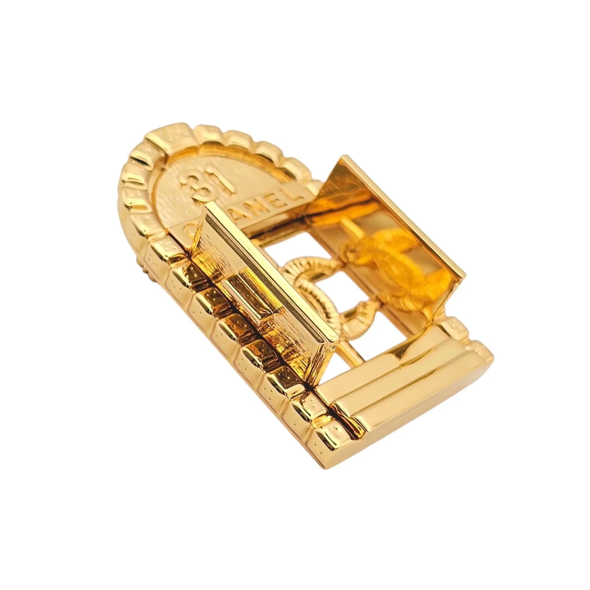 Chanel CC 31 Rue Cambon Door Brooch Gold CHANEL