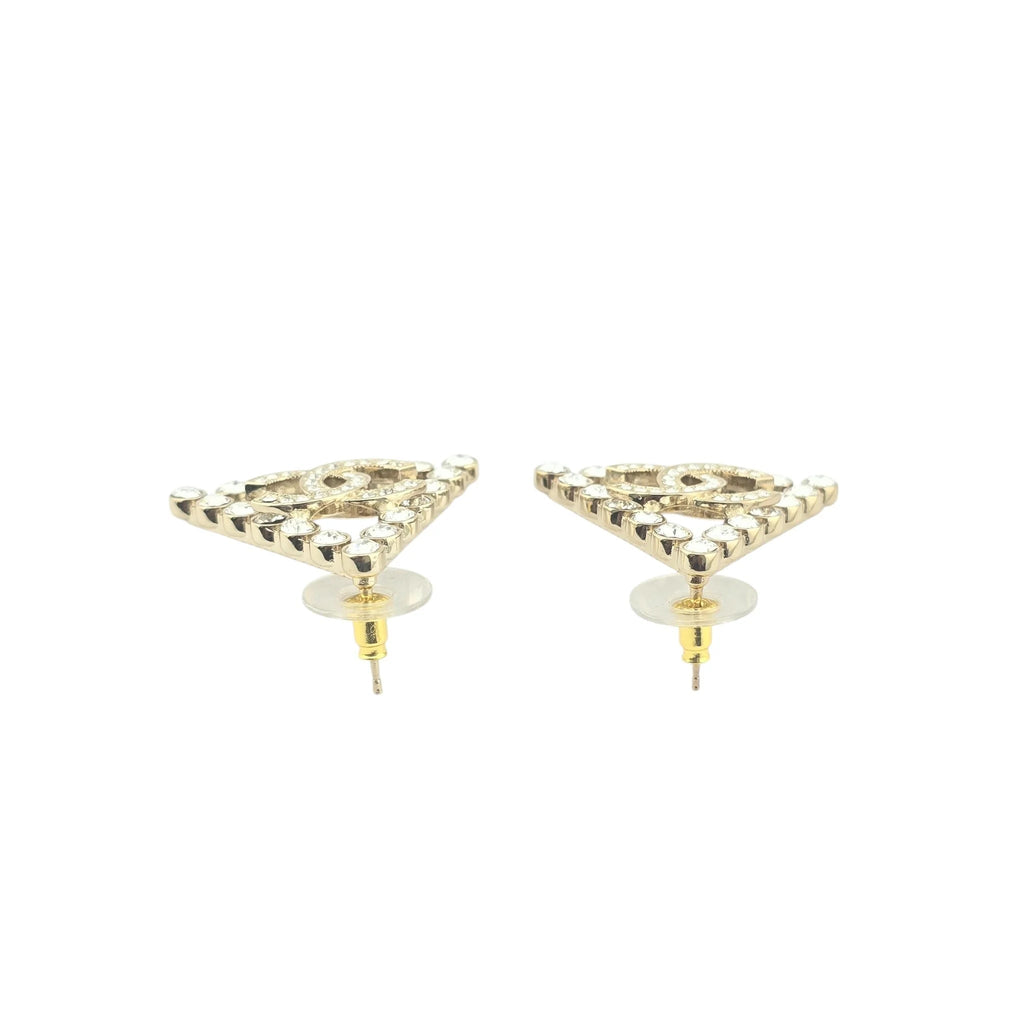 Chanel CC Triangle Crystal Earrings 2023 CHANEL