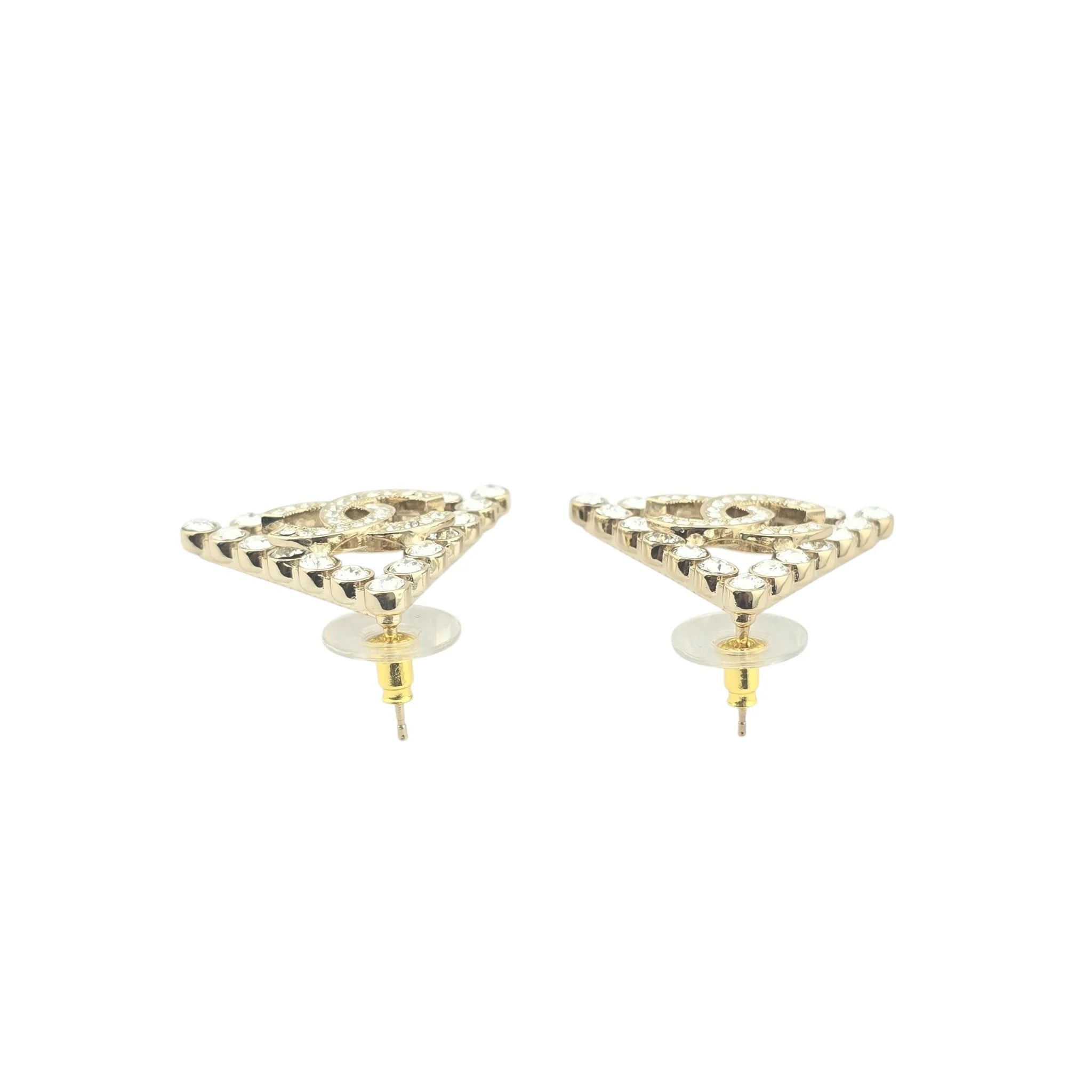 Chanel CC Triangle Crystal Earrings 2023 CHANEL