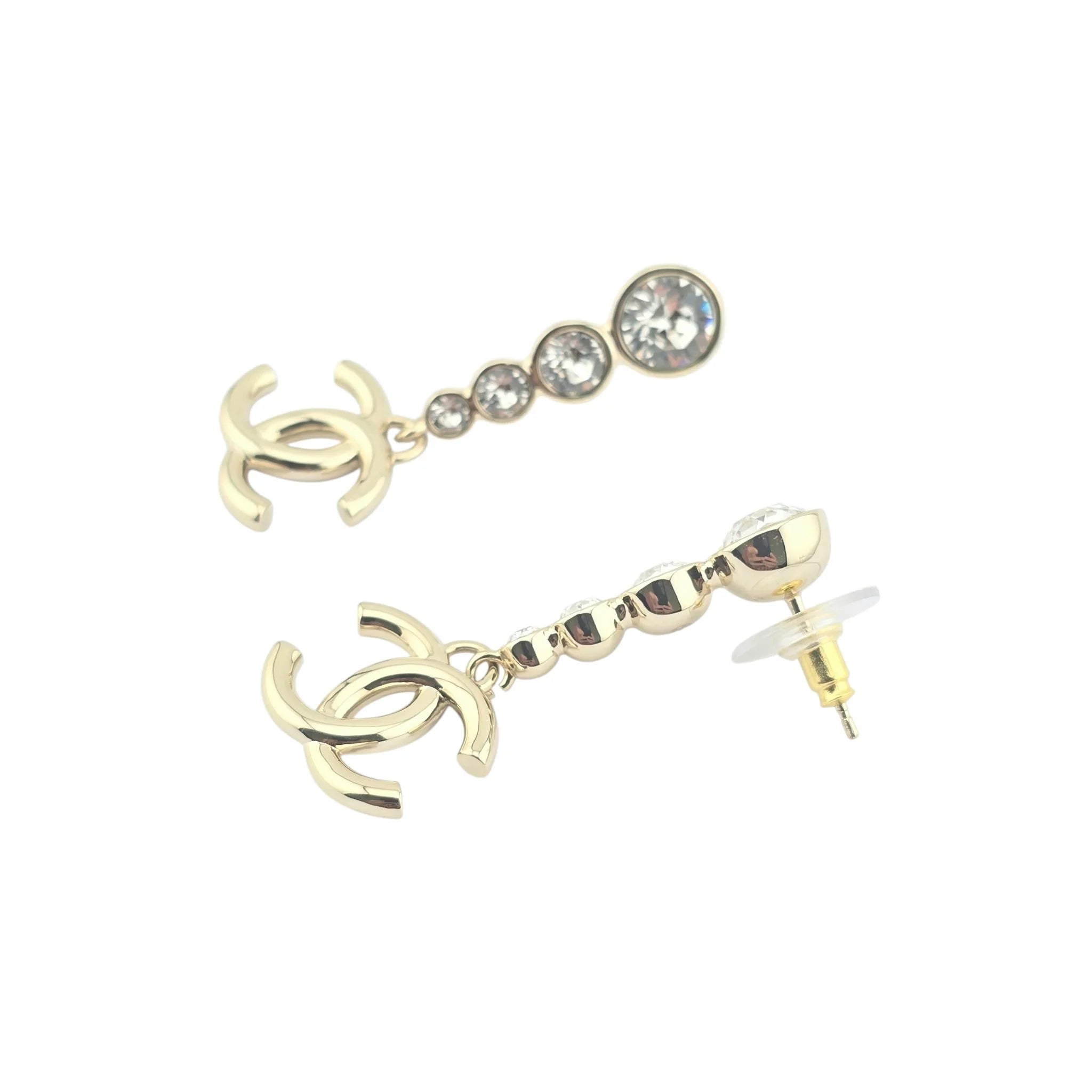 Chanel CC Crystal Drop Earrings 2024 CHANEL