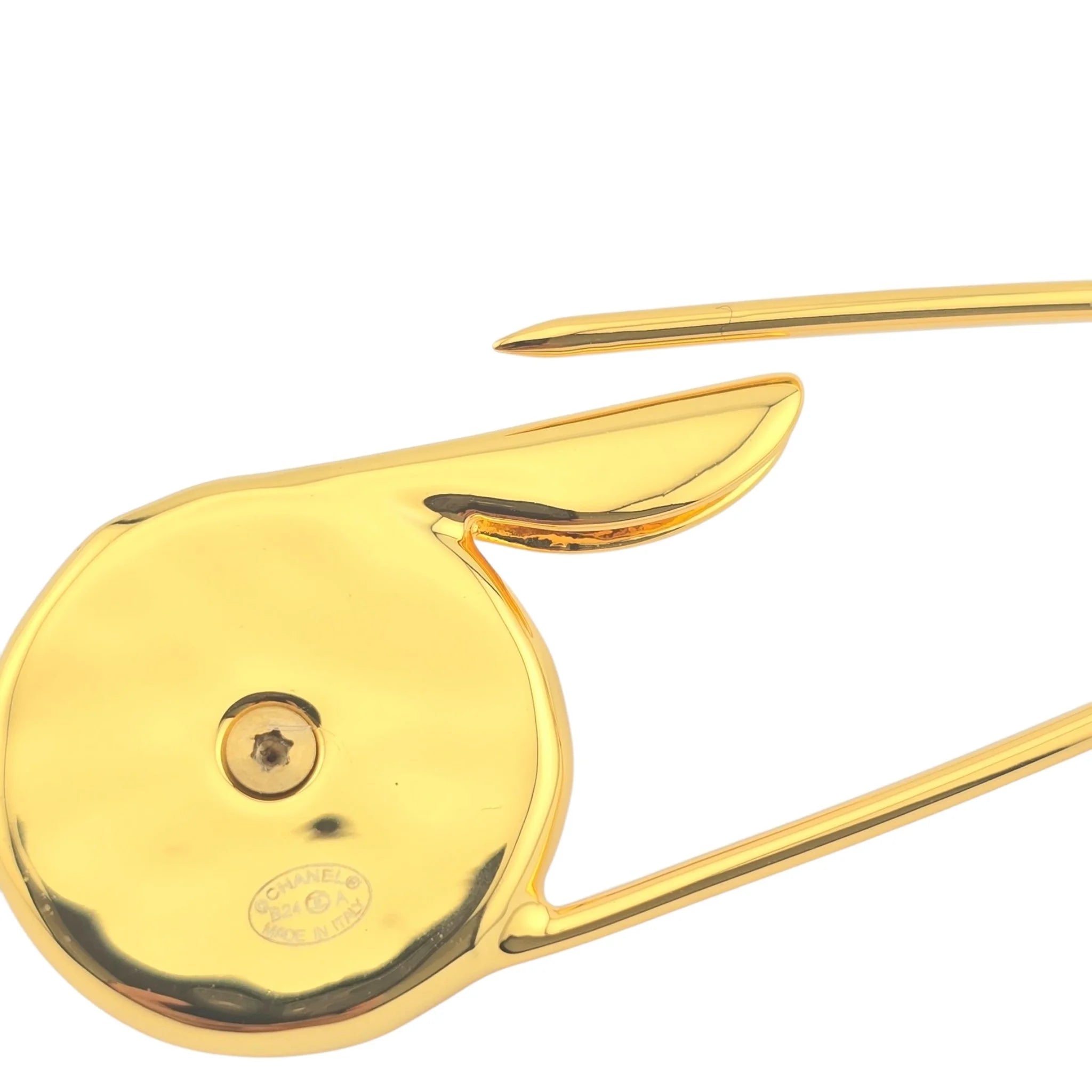 Chanel CC Gold Pin Brooch 2024 CHANEL
