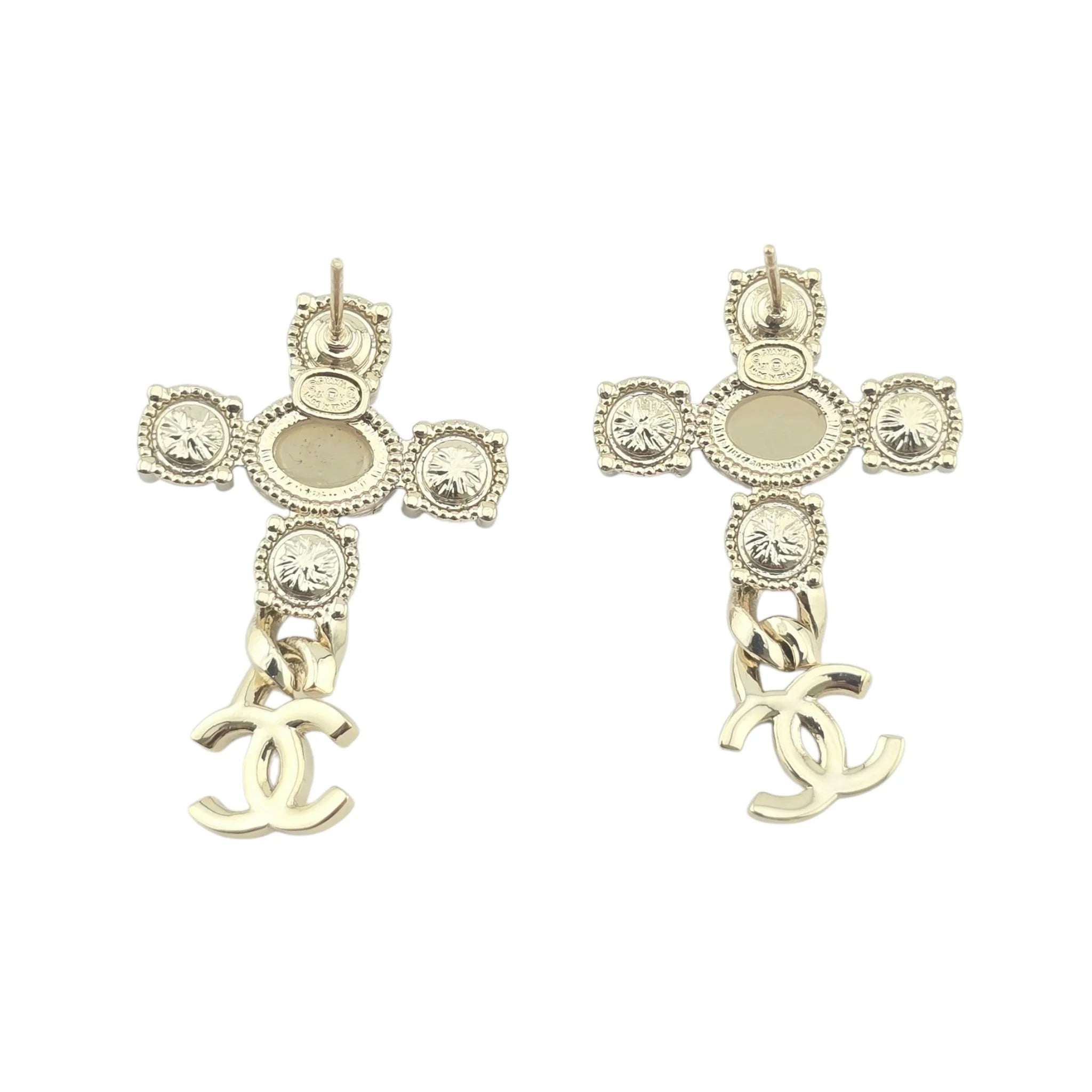 Chanel CC Cross Crystal Earrings 2021 CHANEL