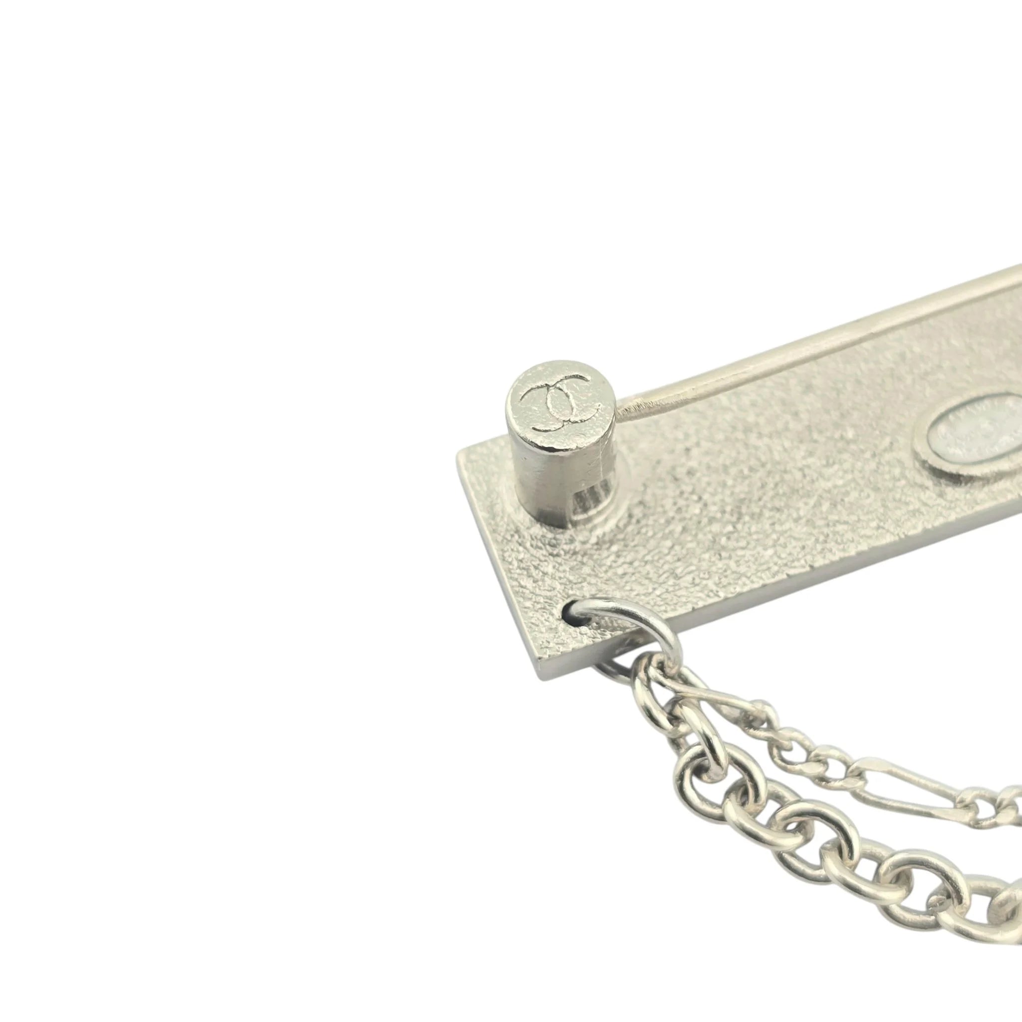 Chanel Silver Crystal Chain Brooch 2021 CHANEL