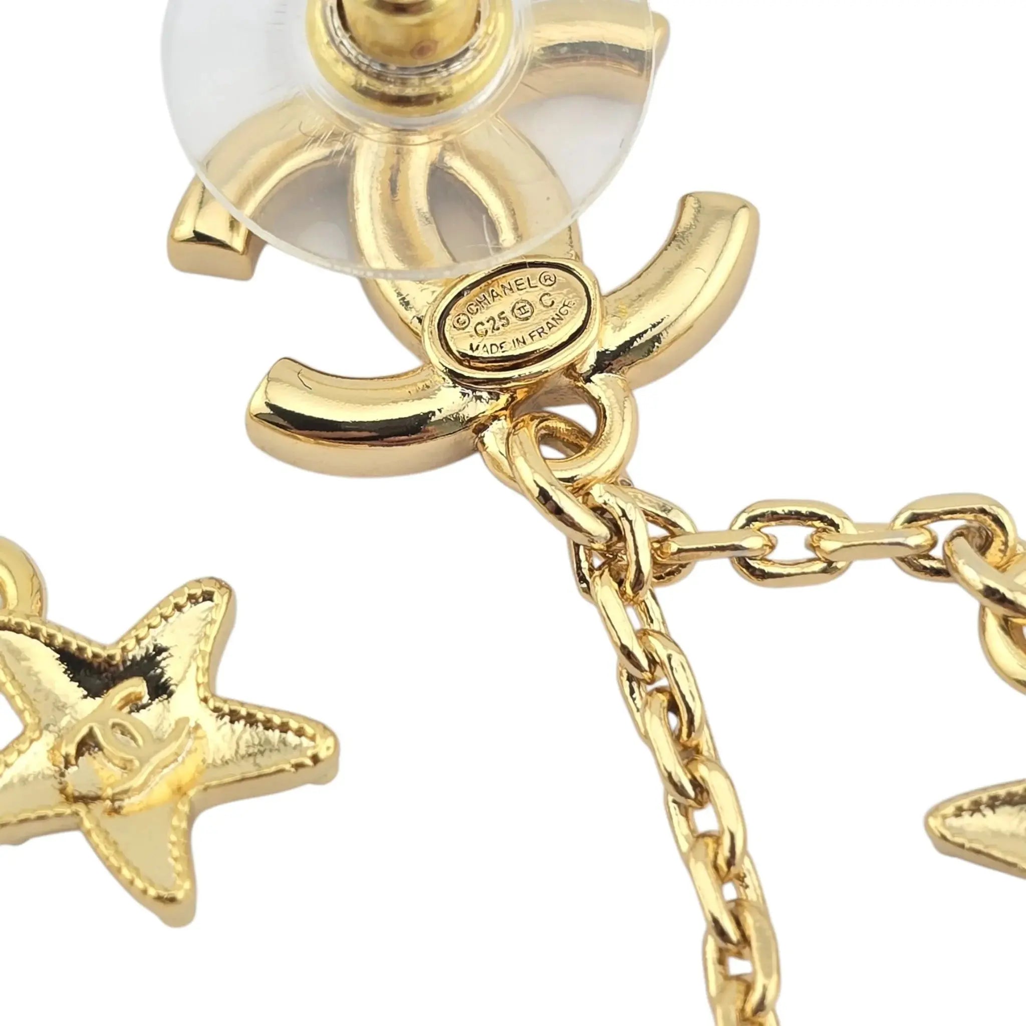 Chanel CC Chain Drop Perfume Star Earrings 2025 CHANEL
